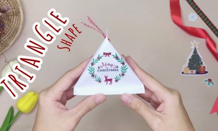 How to Wrap Gift in Triangle Shape: วิธีทำถุงของขวัญสามเหลี่ยมสำหรับห่อของขวัญปีใหม่