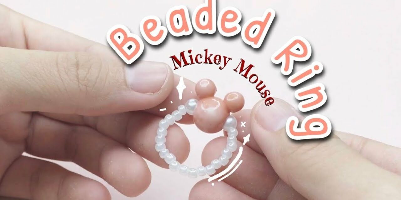 How to Make Mickey Mouse Beaded Ring – วิธีทำแหวนลูกปัดมิกกี้เมาส์ง่ายๆ สไตล์เกาหลี