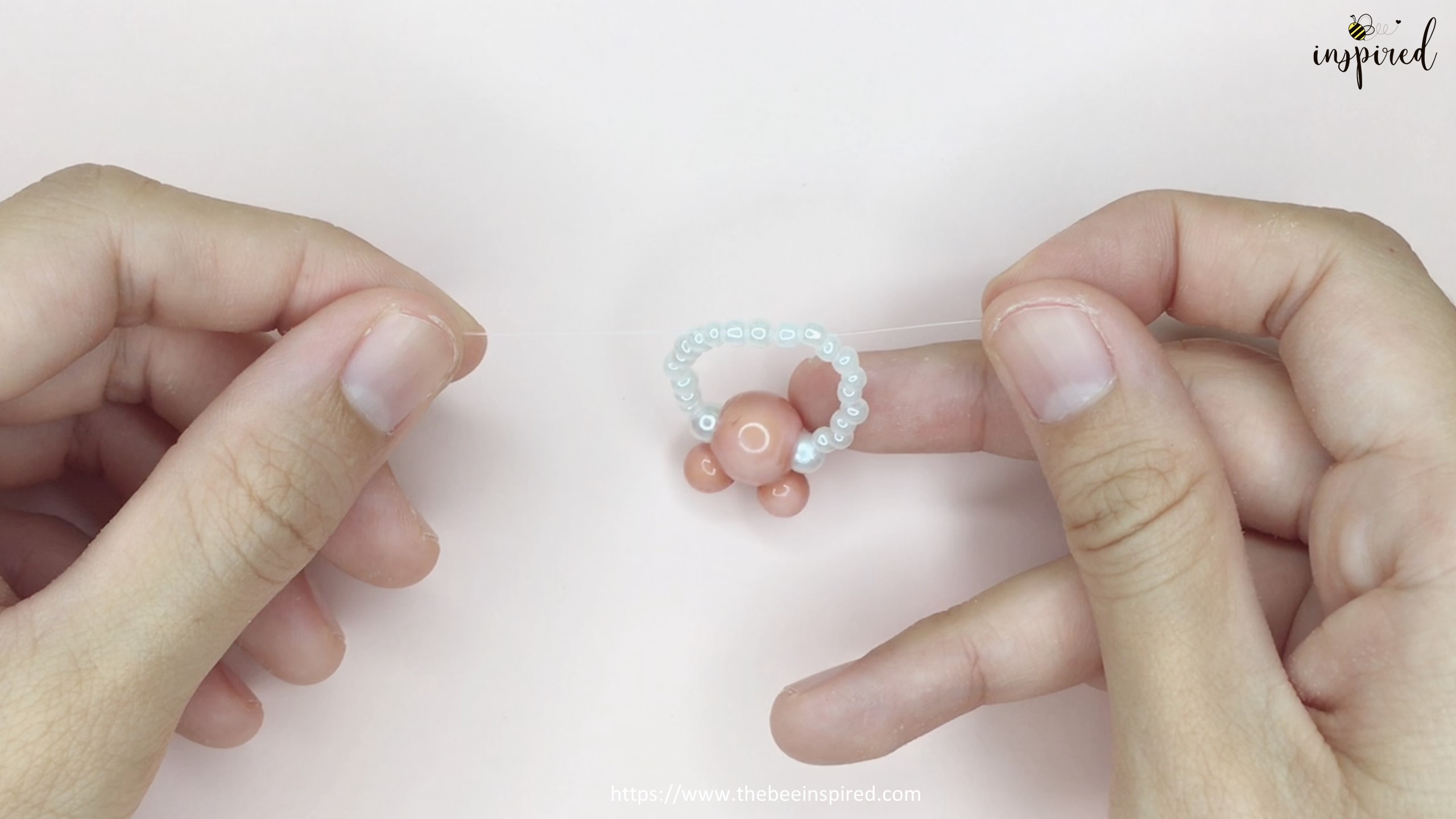วิธีทำแหวนลูกปัดมิกกี้เมาส์ง่ายๆ สไตล์เกาหลี - How to Make Mickey Mouse Beaded Ring_13