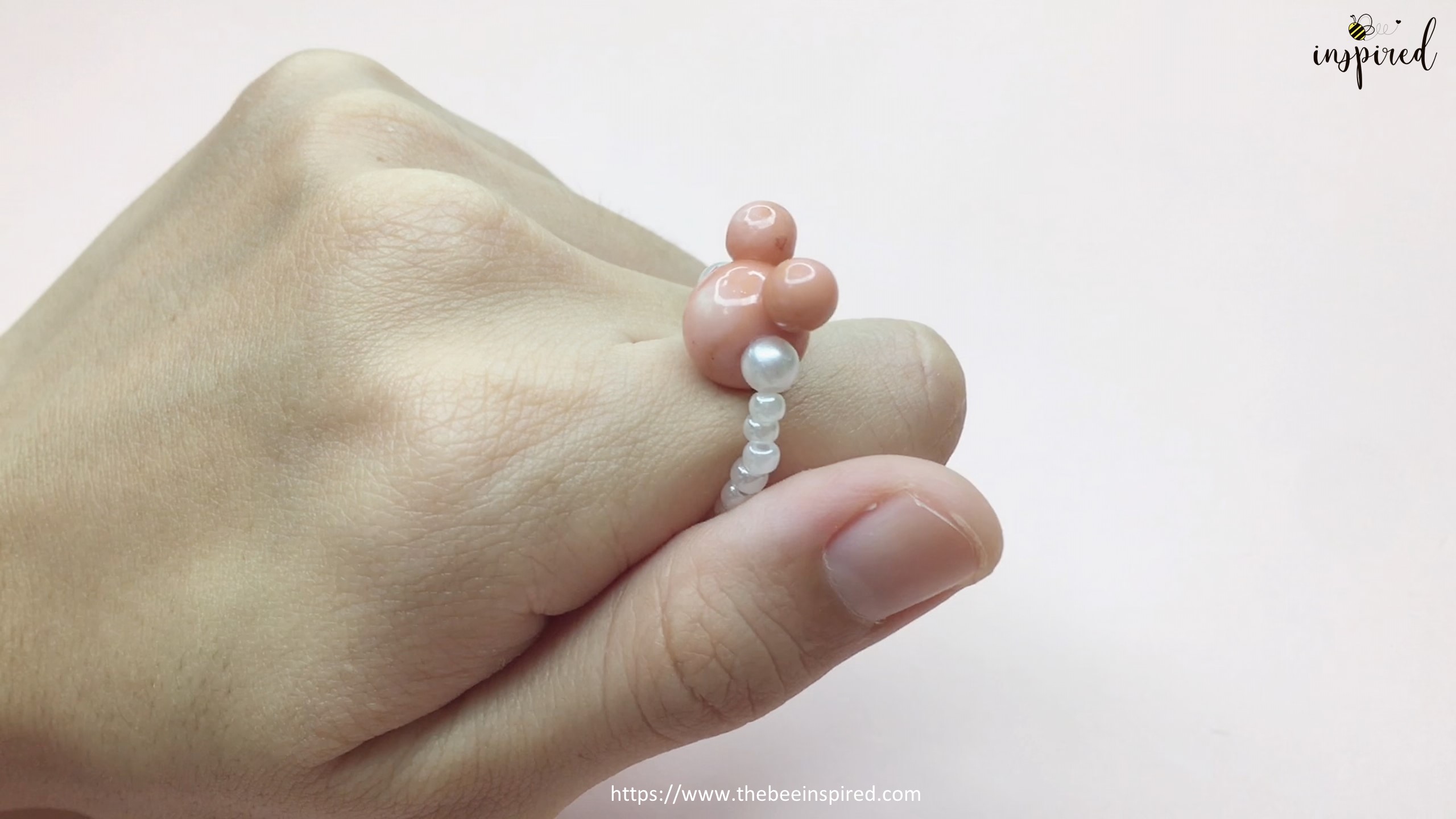 วิธีทำแหวนลูกปัดมิกกี้เมาส์ง่ายๆ สไตล์เกาหลี - How to Make Mickey Mouse Beaded Ring_15
