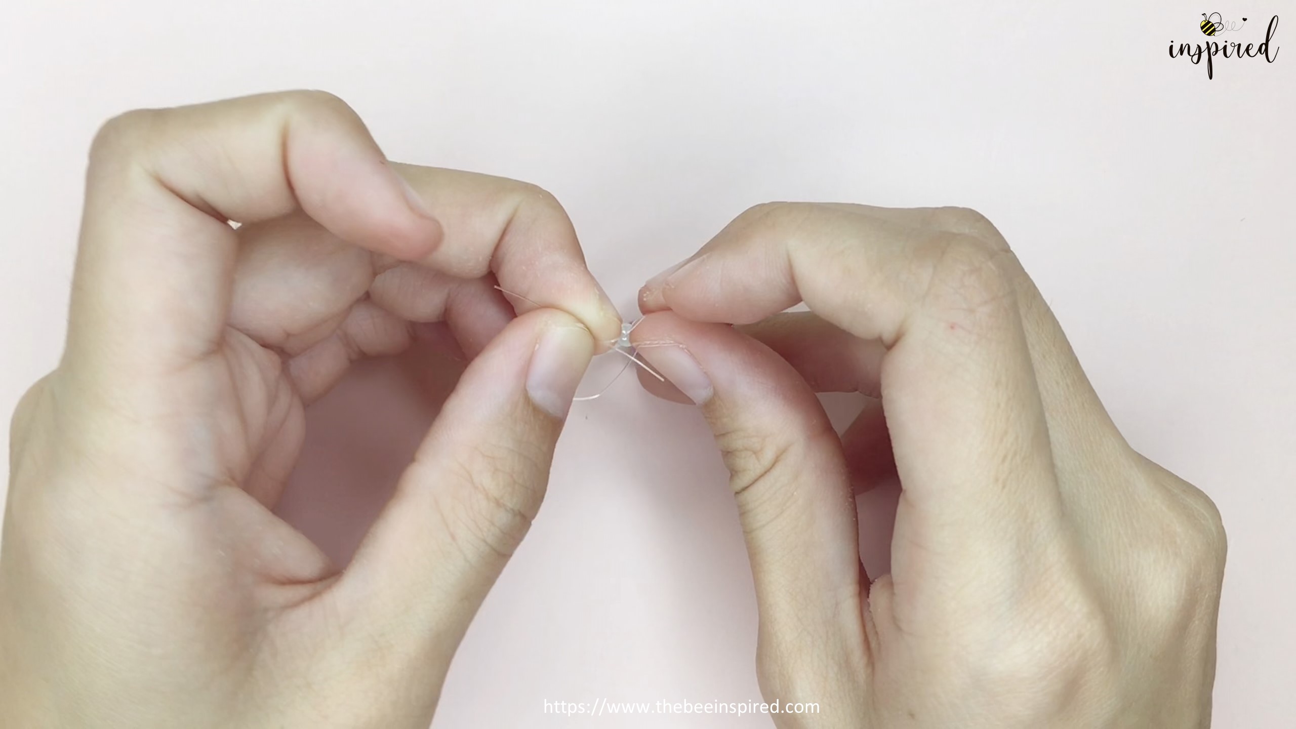 วิธีทำแหวนลูกปัดเชอร์รี่ง่ายๆ สไตล์เกาหลี - How to Make Cherry Beaded Ring_8