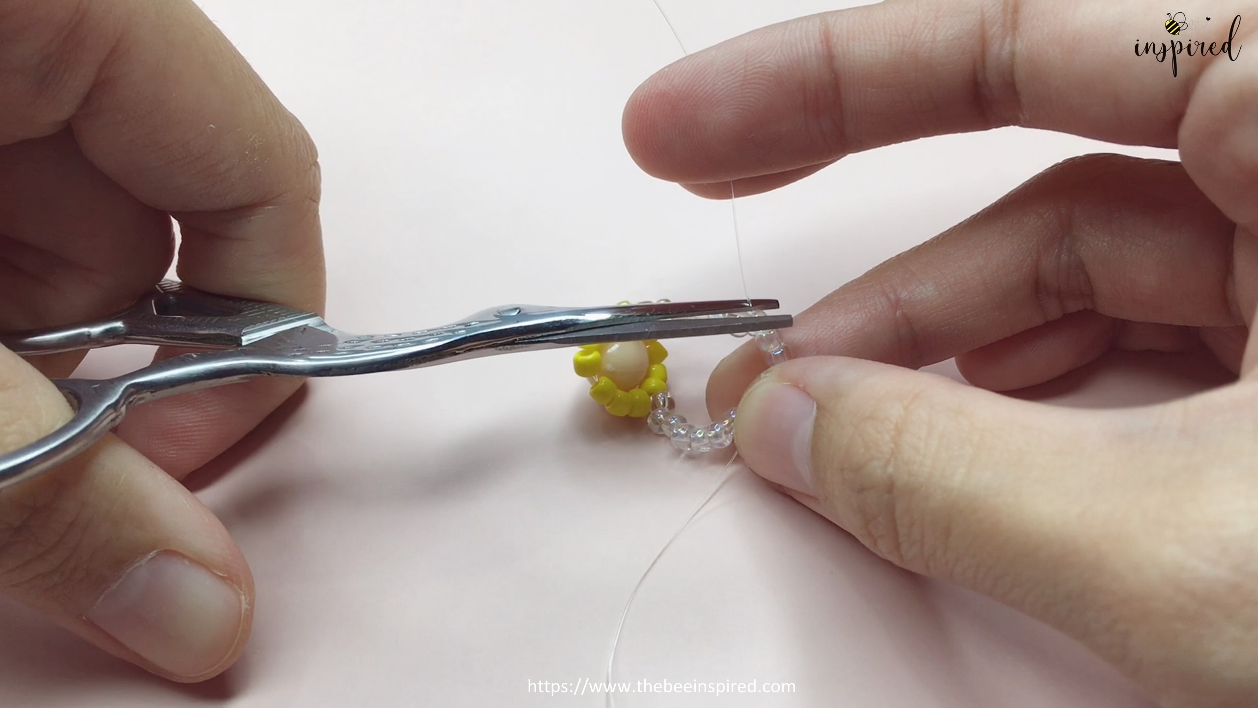 สอนร้อยแหวนลูกปัดดอกทานตะวัน ทำง่ายๆ สไตล์เกาหลี - How to Make Sunflower Beaded Ring_21