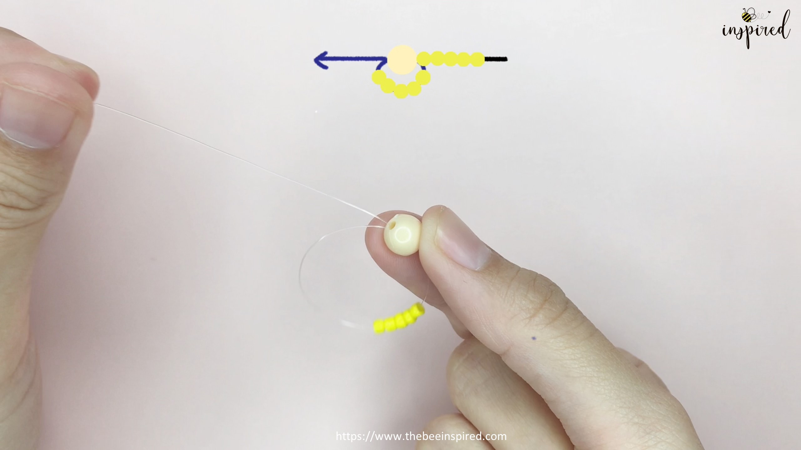 สอนร้อยแหวนลูกปัดดอกทานตะวัน ทำง่ายๆ สไตล์เกาหลี - How to Make Sunflower Beaded Ring_4