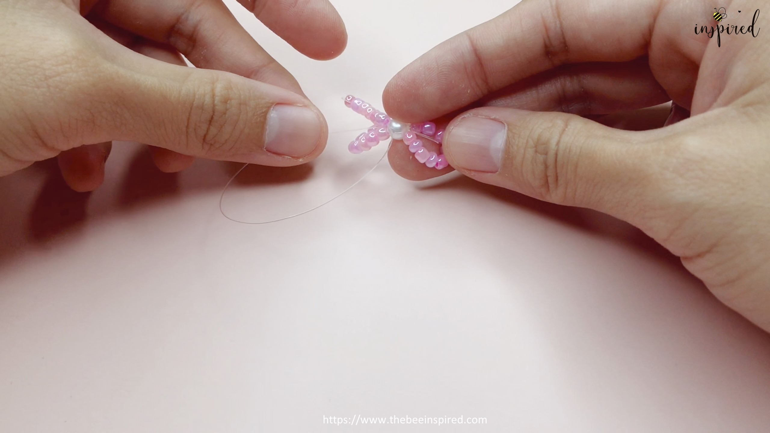 How to Make Bowknot Ribbon Beaded Ring_10