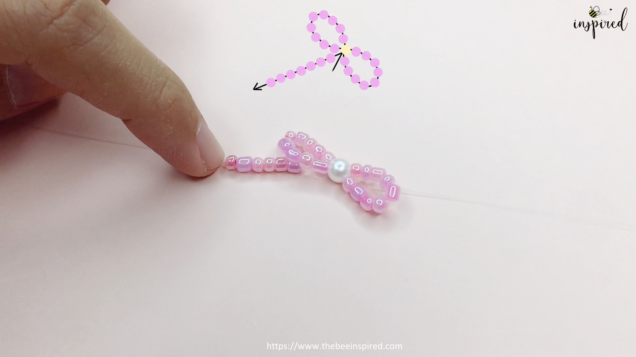 How to Make Bowknot Ribbon Beaded Ring_8