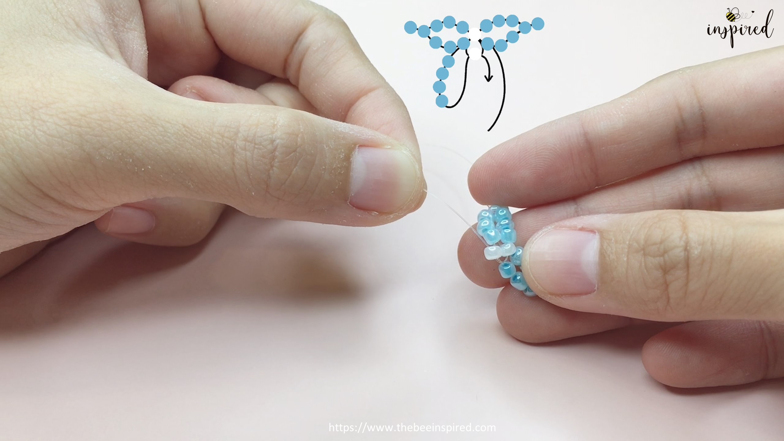 How to Make Butterfly Beaded Ring_28