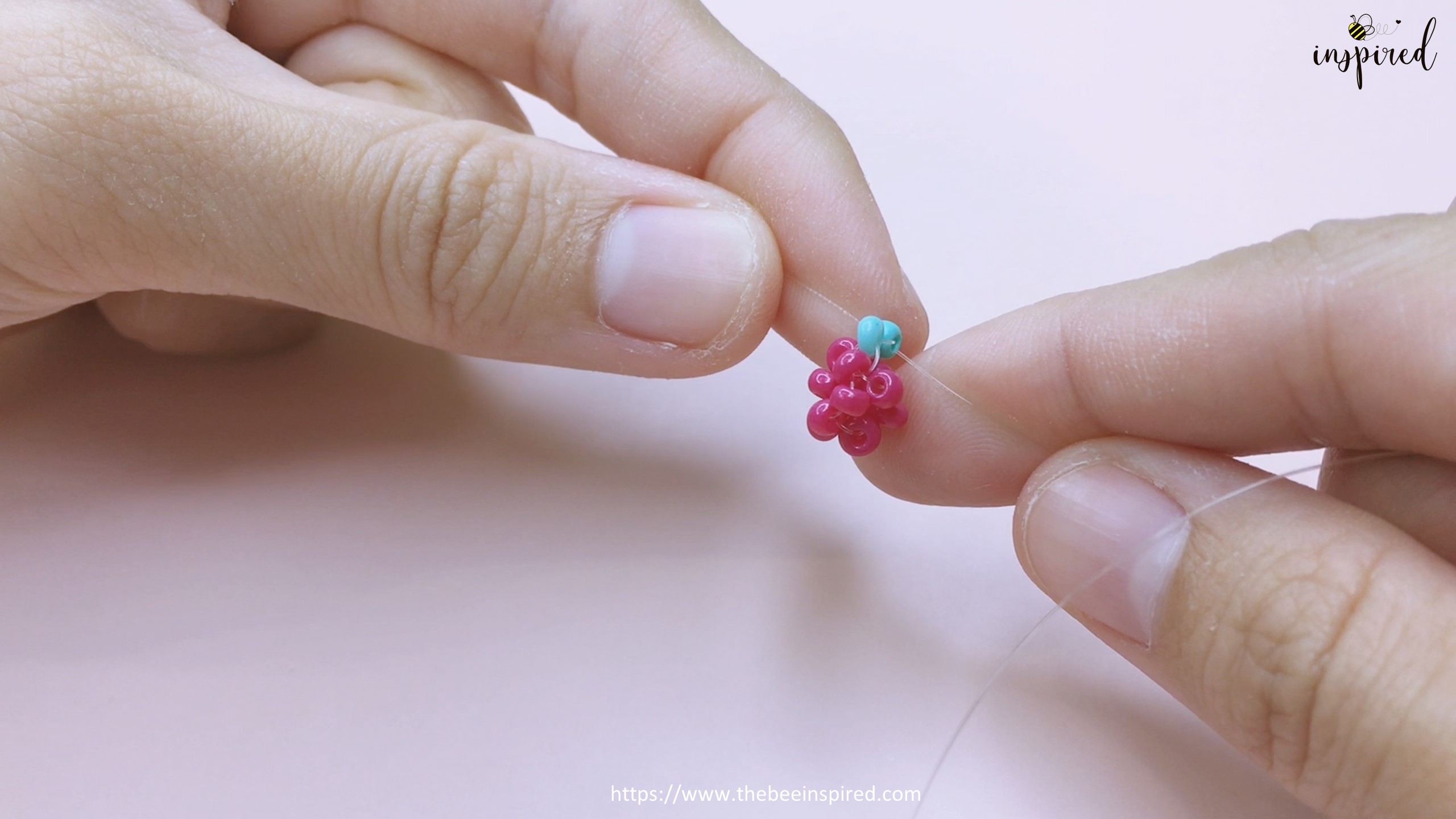 How to Make Cherry Beaded Ring_21