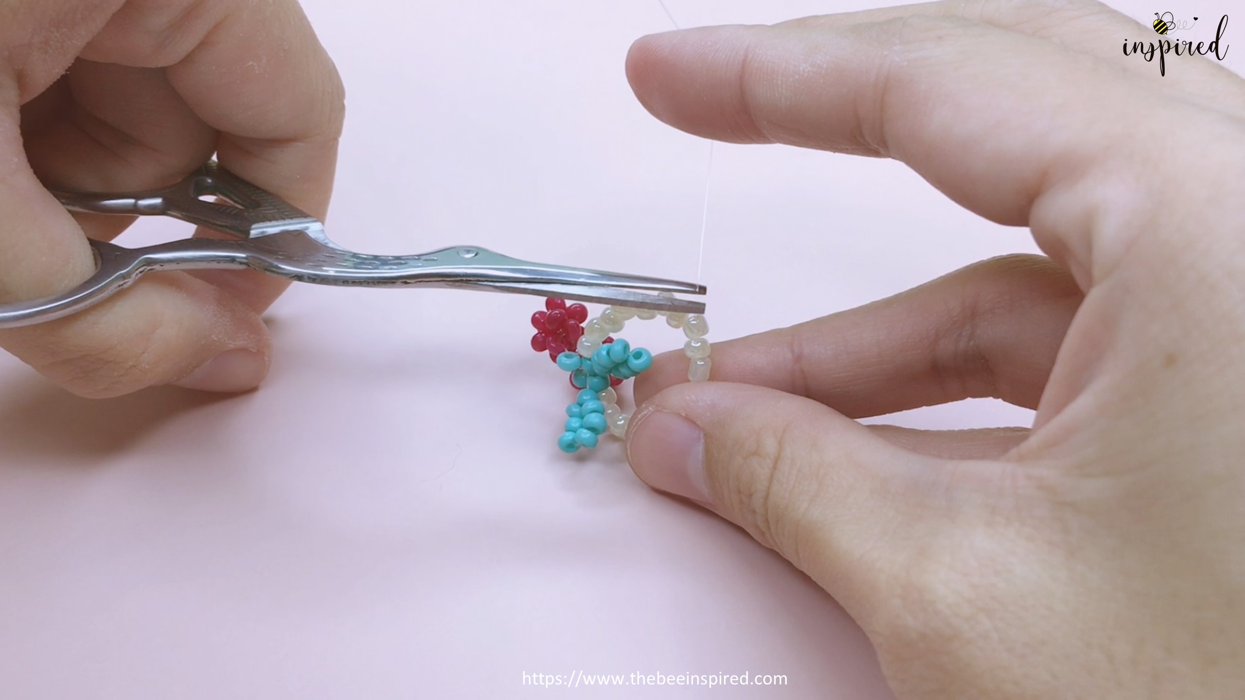 How to Make Cherry Beaded Ring_53