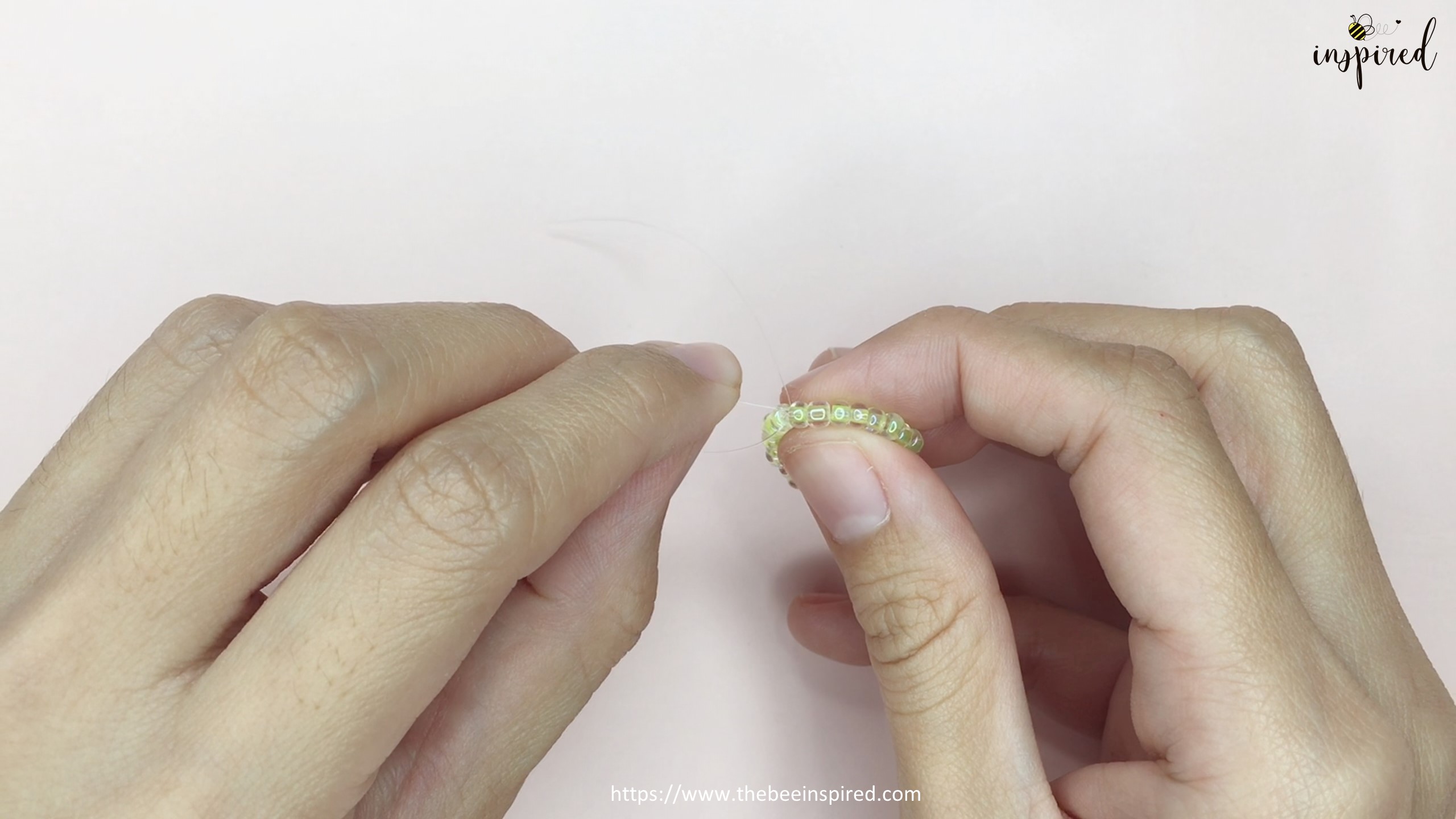 สอนร้อยแหวนลูกปัดลายเห็ด ทำง่ายๆ สไตล์เกาหลี - How to Make Mushroom Beaded Ring_12