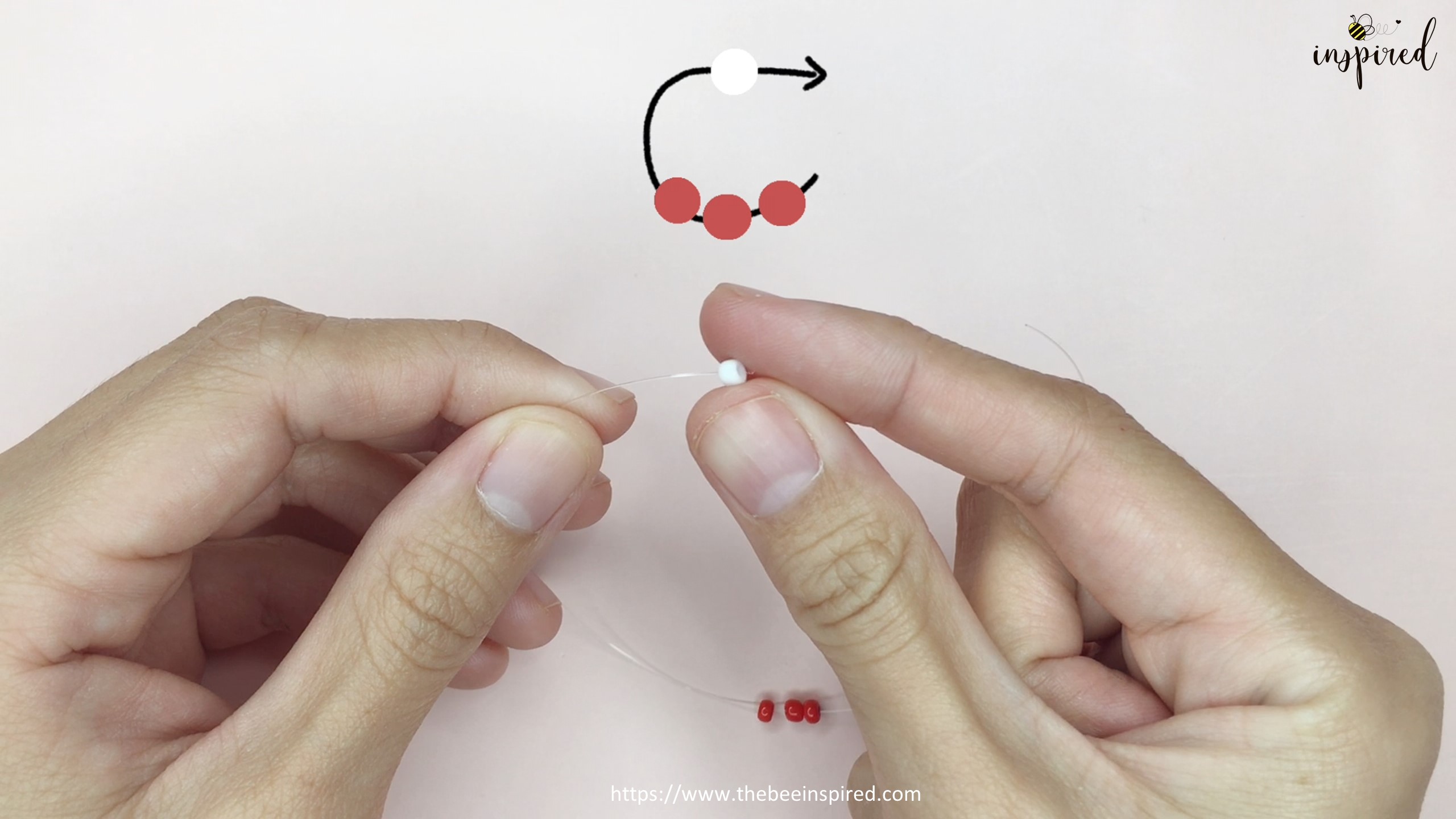 สอนร้อยแหวนลูกปัดลายเห็ด ทำง่ายๆ สไตล์เกาหลี - How to Make Mushroom Beaded Ring_4