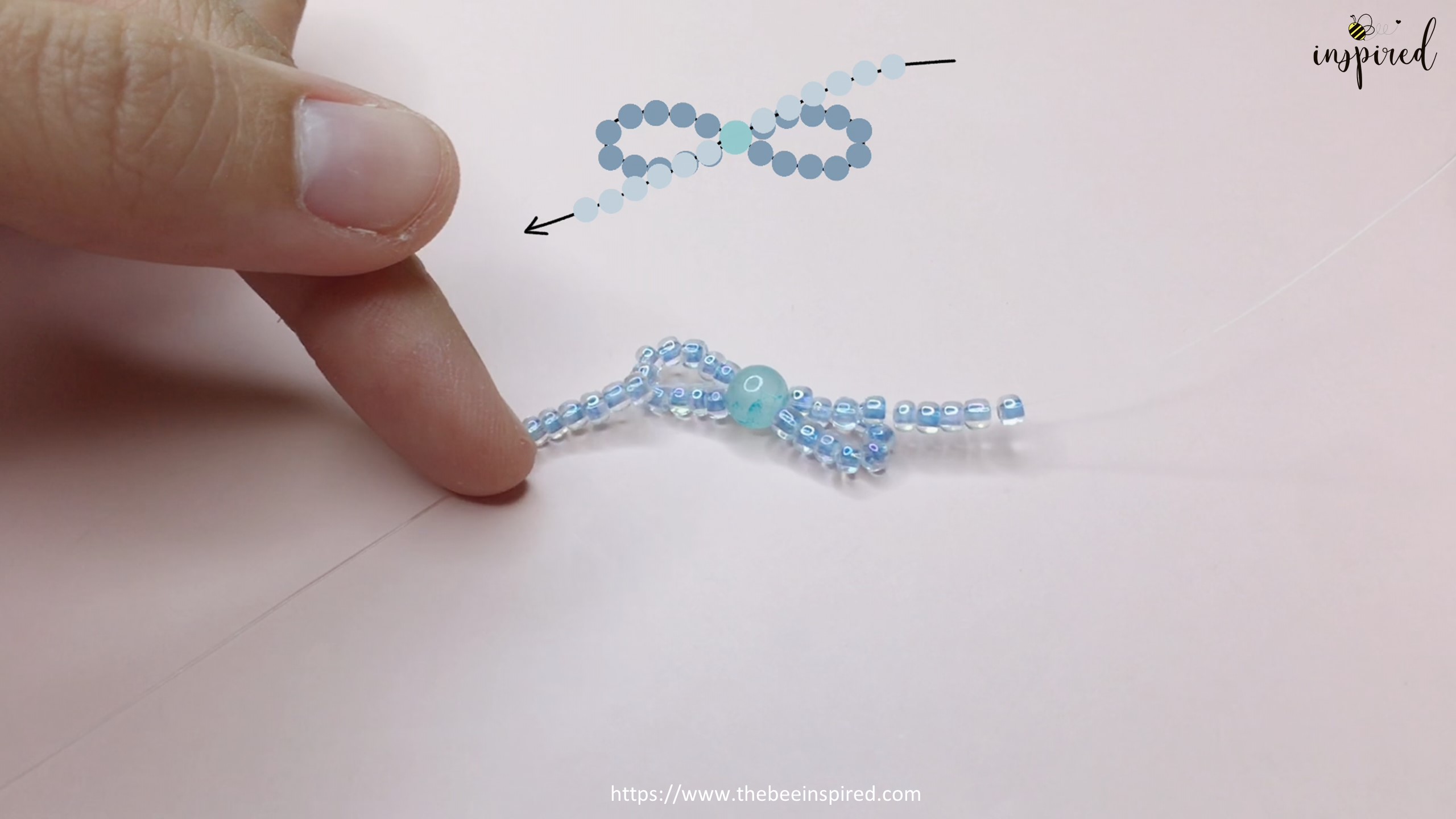 How to Make Bowknot Ribbon Beaded Ring-3_9