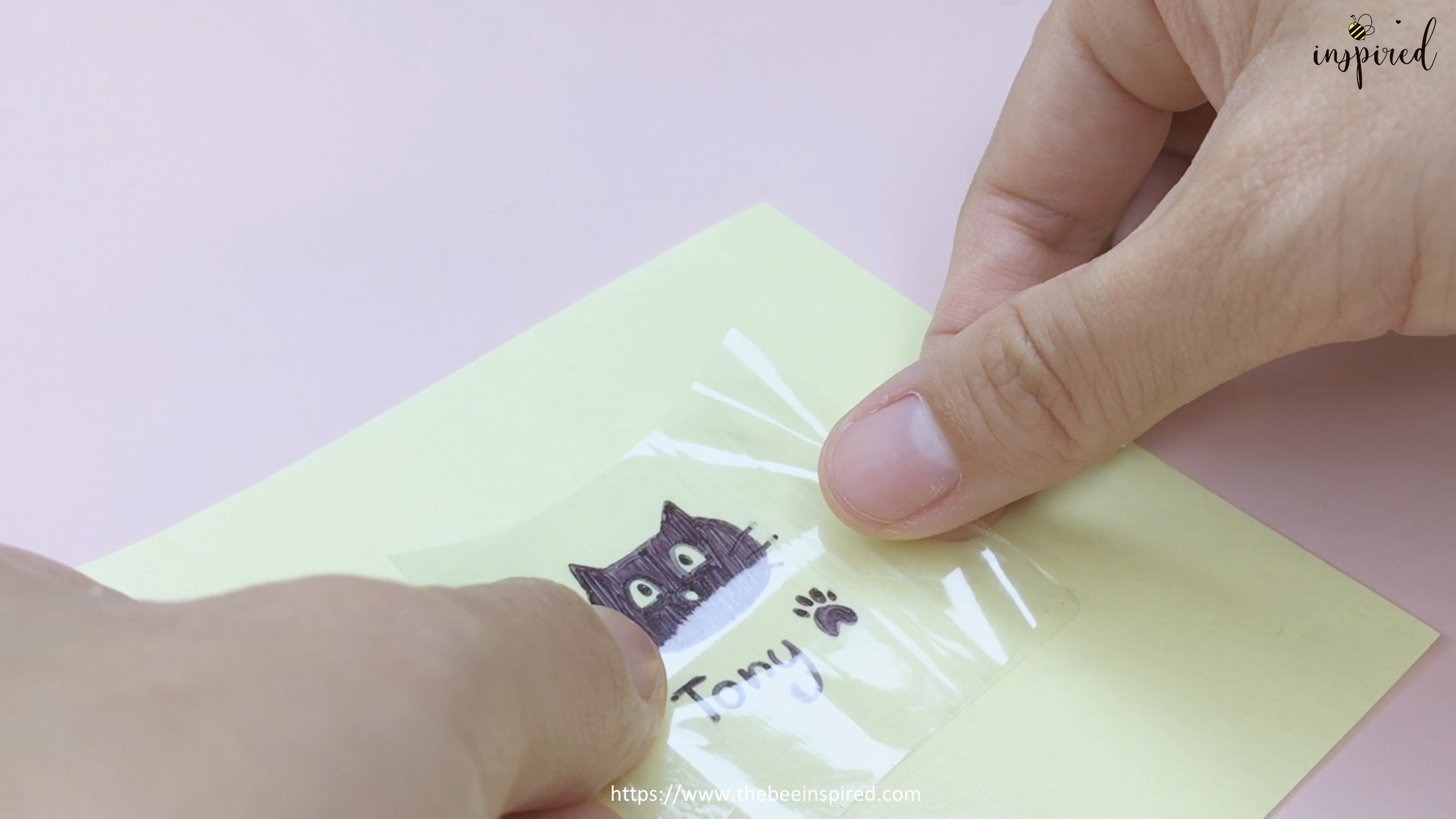 How to Make Clear Sticker from My Drawing with Packaging Tape_5