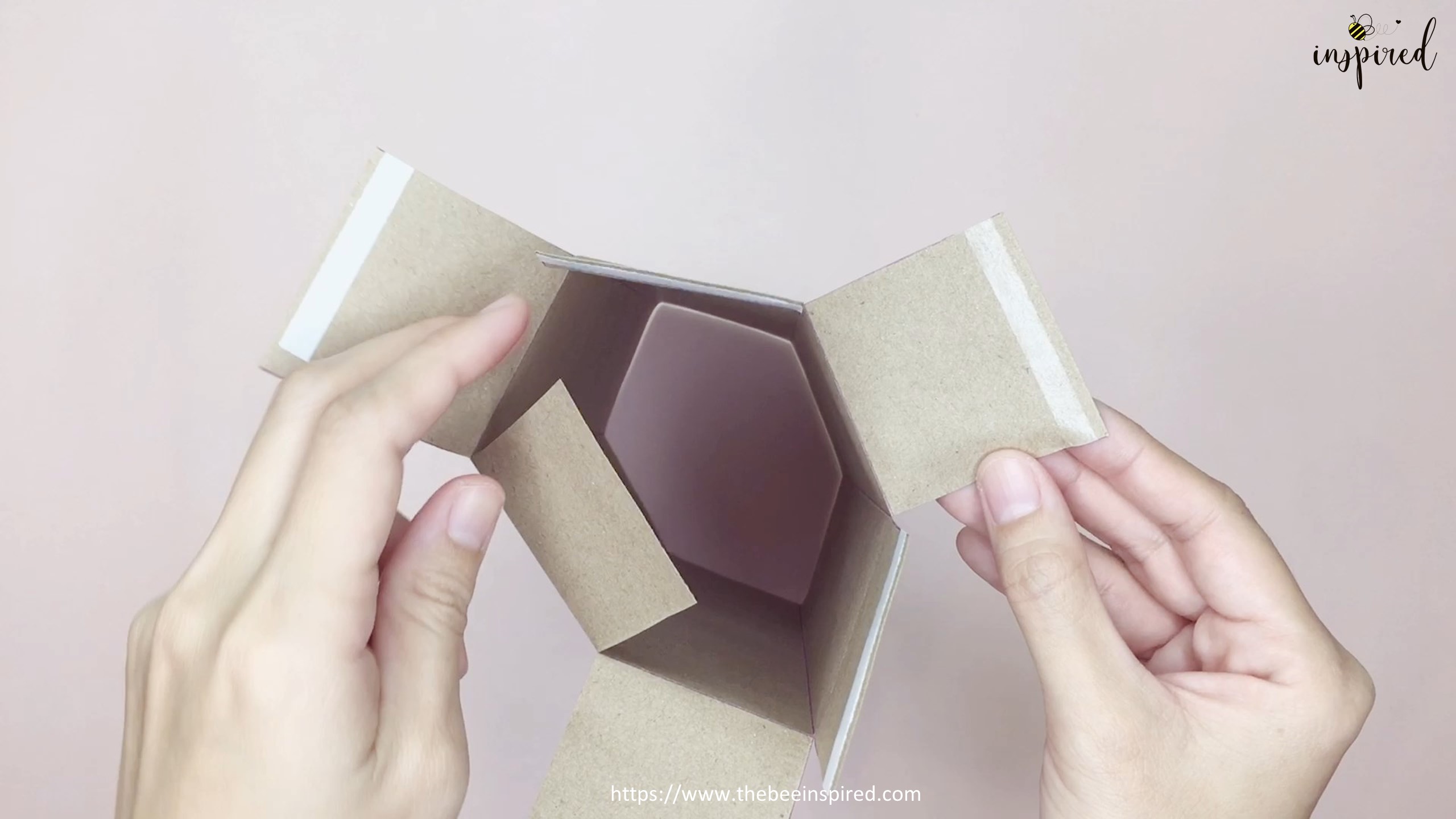 DIY Hexagon Cylinder Paper Gift Box Packaging_19