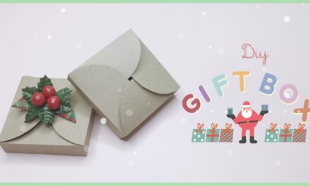 DIY Curve Top Paper Gift Box Packaging: วิธีห่อของขวัญ วิธีทำกล่องของขวัญต้อนรับวันปีใหม่