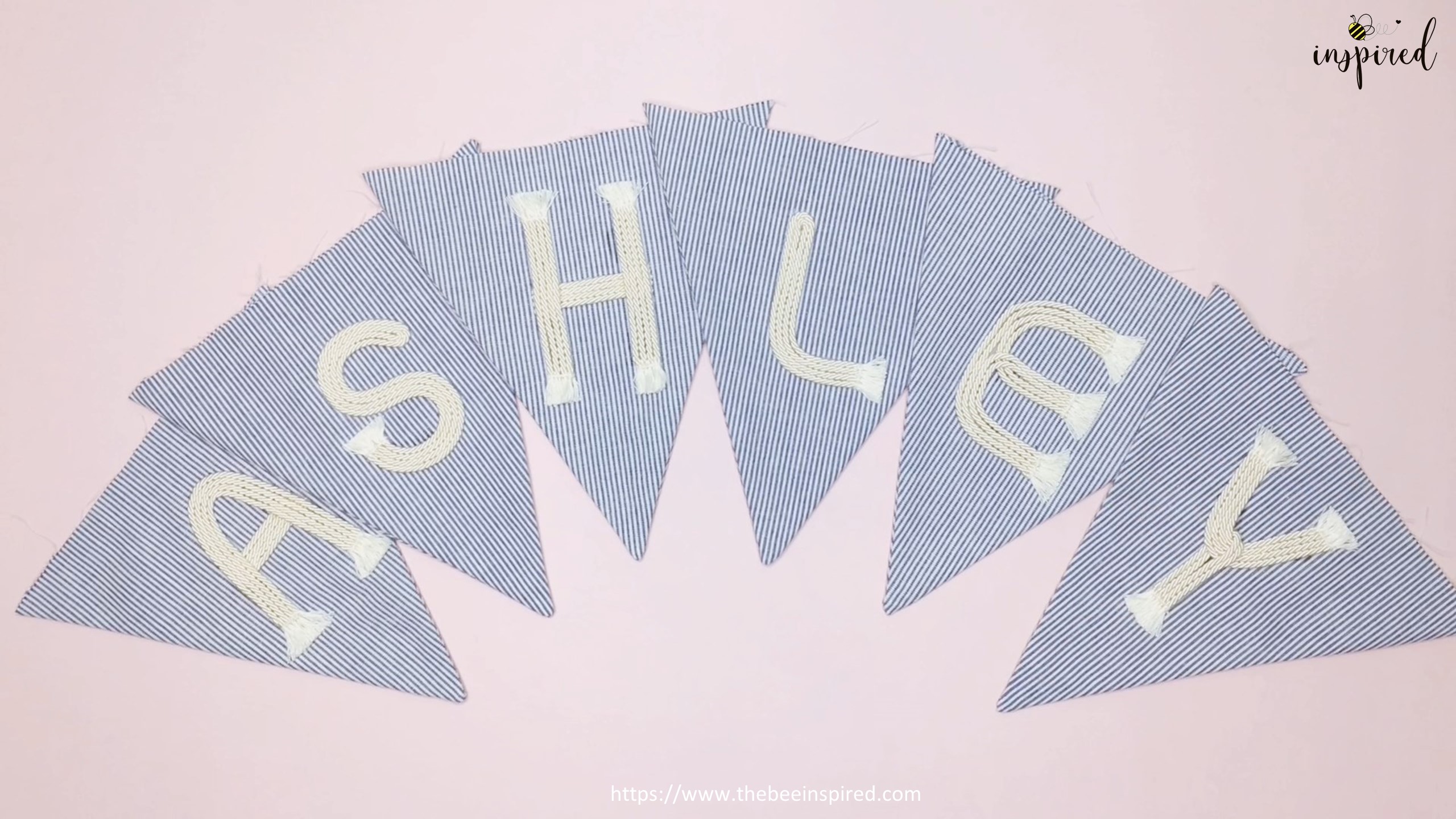 DIY How to Make Name Banner for Room Decor_45