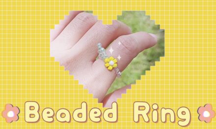 DIY Daisy Flower with Leave Beaded Ring: วิธีร้อยแหวนลูกปัดดอกไม้ Daisy และใบไม้แบบง่ายๆ สไตล์เกาหลี 🌼