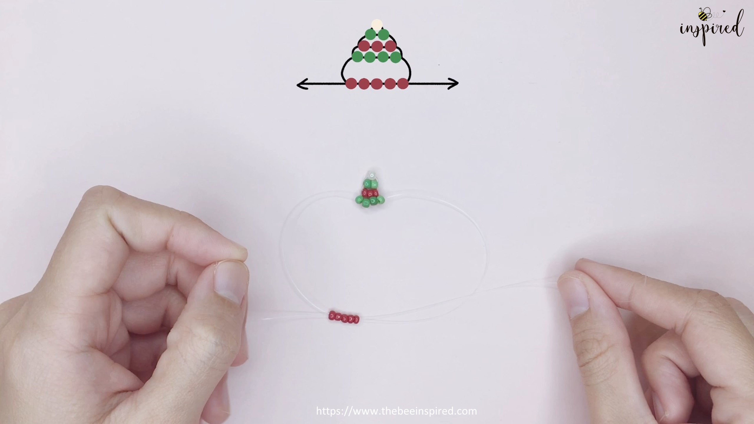 How to Make Christmas Tree Beaded Ring for Christmas_12