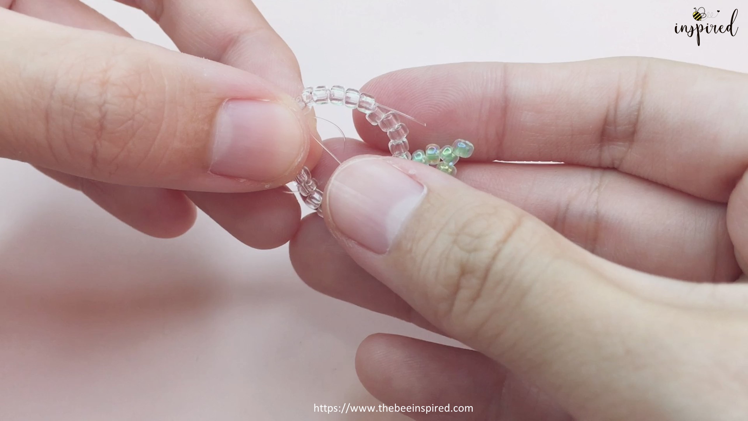 How to Make Daisy Flower with Leaf Beaded Ring_17