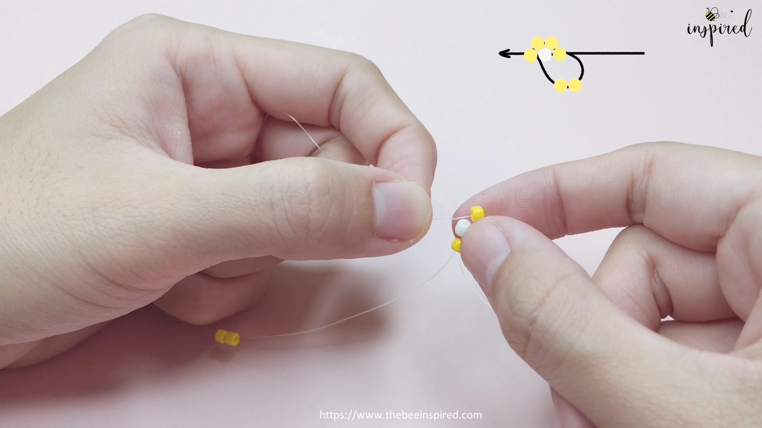 How to Make Daisy Flower with Leaf Beaded Ring_6