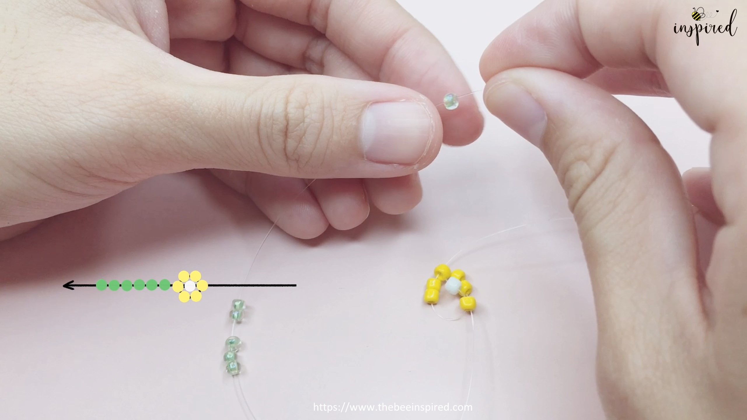 How to Make Daisy Flower with Leaf Beaded Ring_8