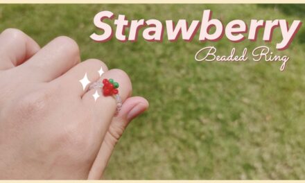 How to Make Strawberry Beaded Ring: วิธีทำแหวนลูกปัดสตรอว์เบอร์รี่ง่ายๆ สไตล์เกาหลี