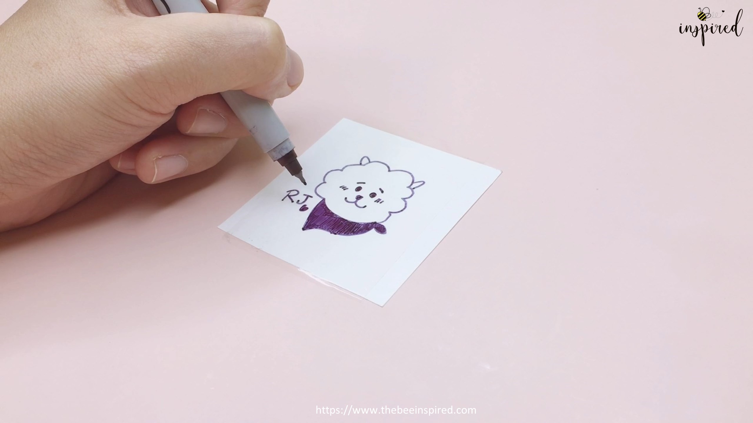 How to Make Clear BTS Sticker from My Drawing_3