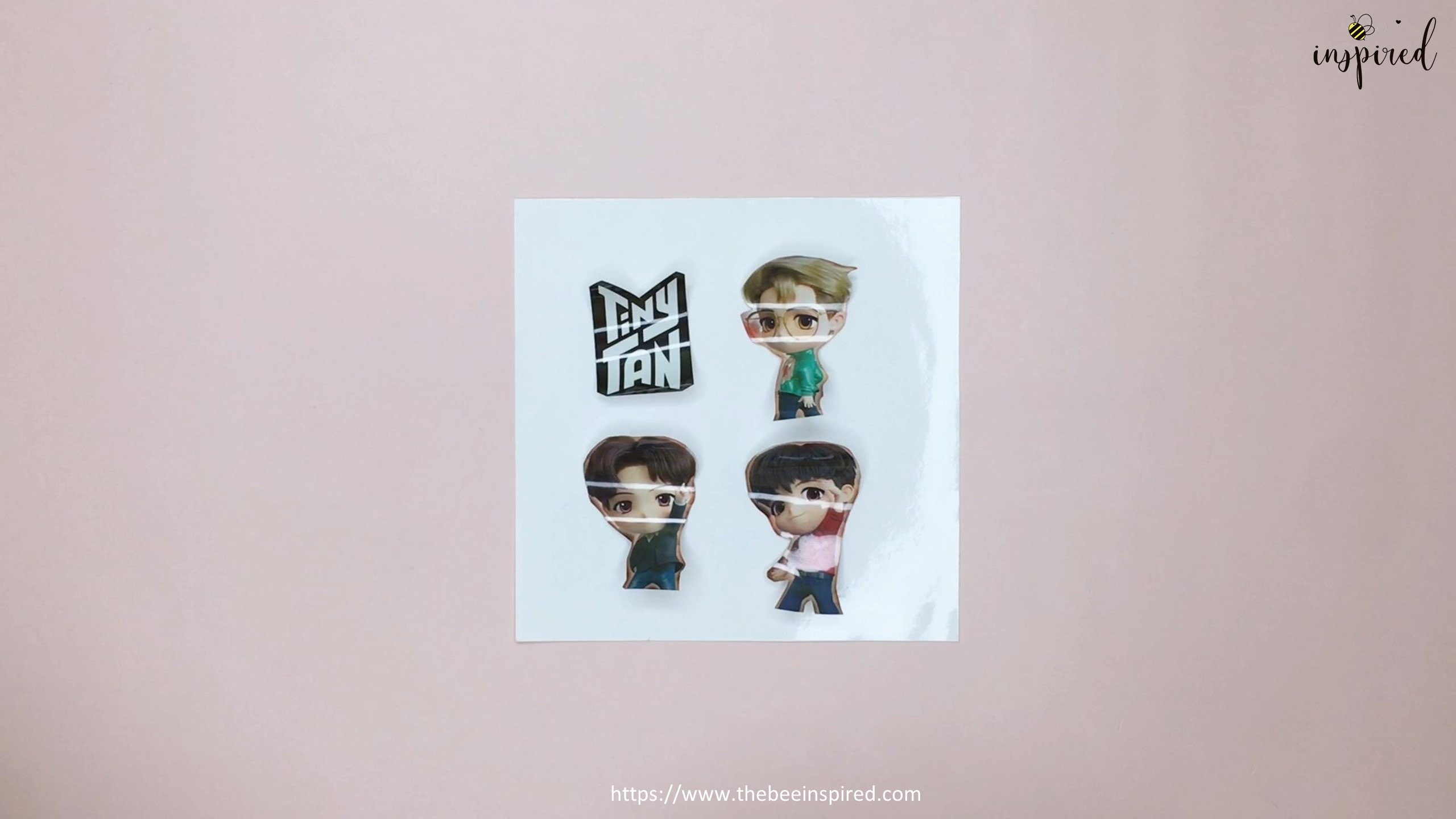 How to Make Downy x Tiny Tan BTS Sticker from Clear Sticker and Clear Packaging Tape_12