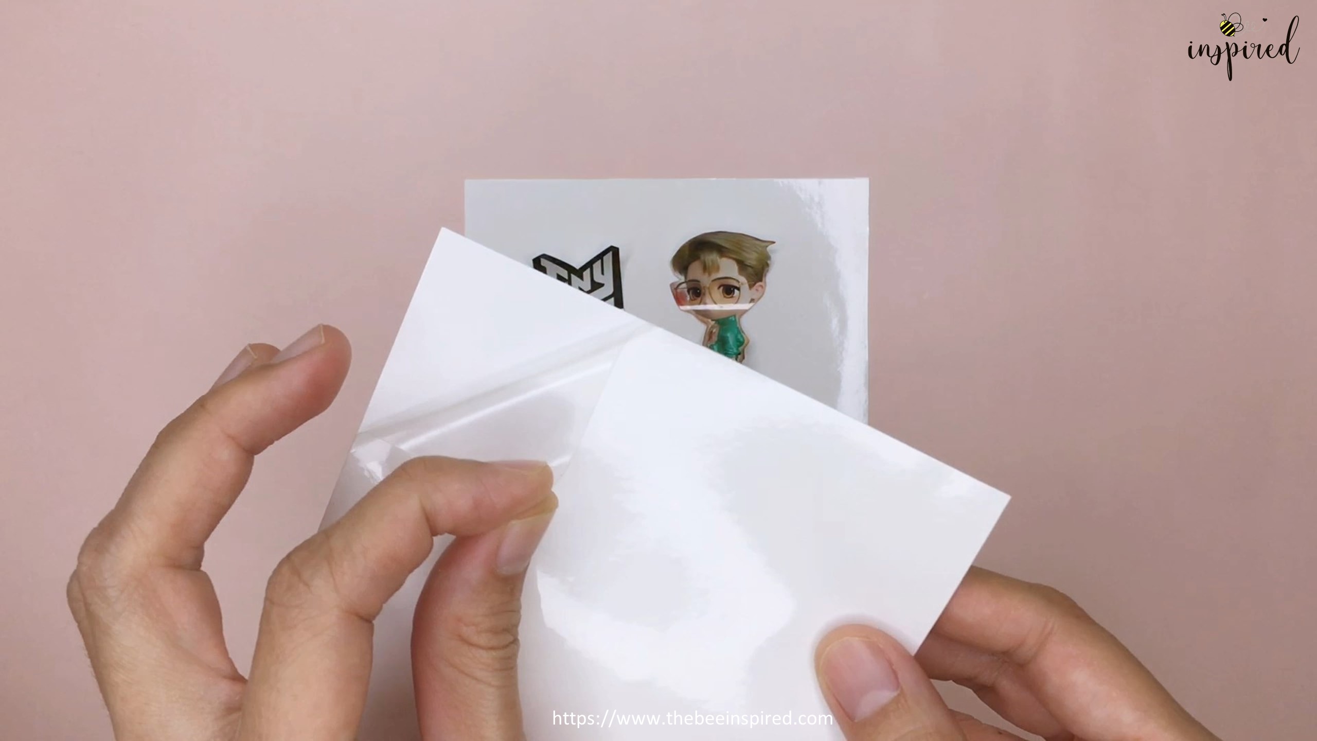 How to Make Downy x Tiny Tan BTS Sticker from Clear Sticker and Clear Packaging Tape_13