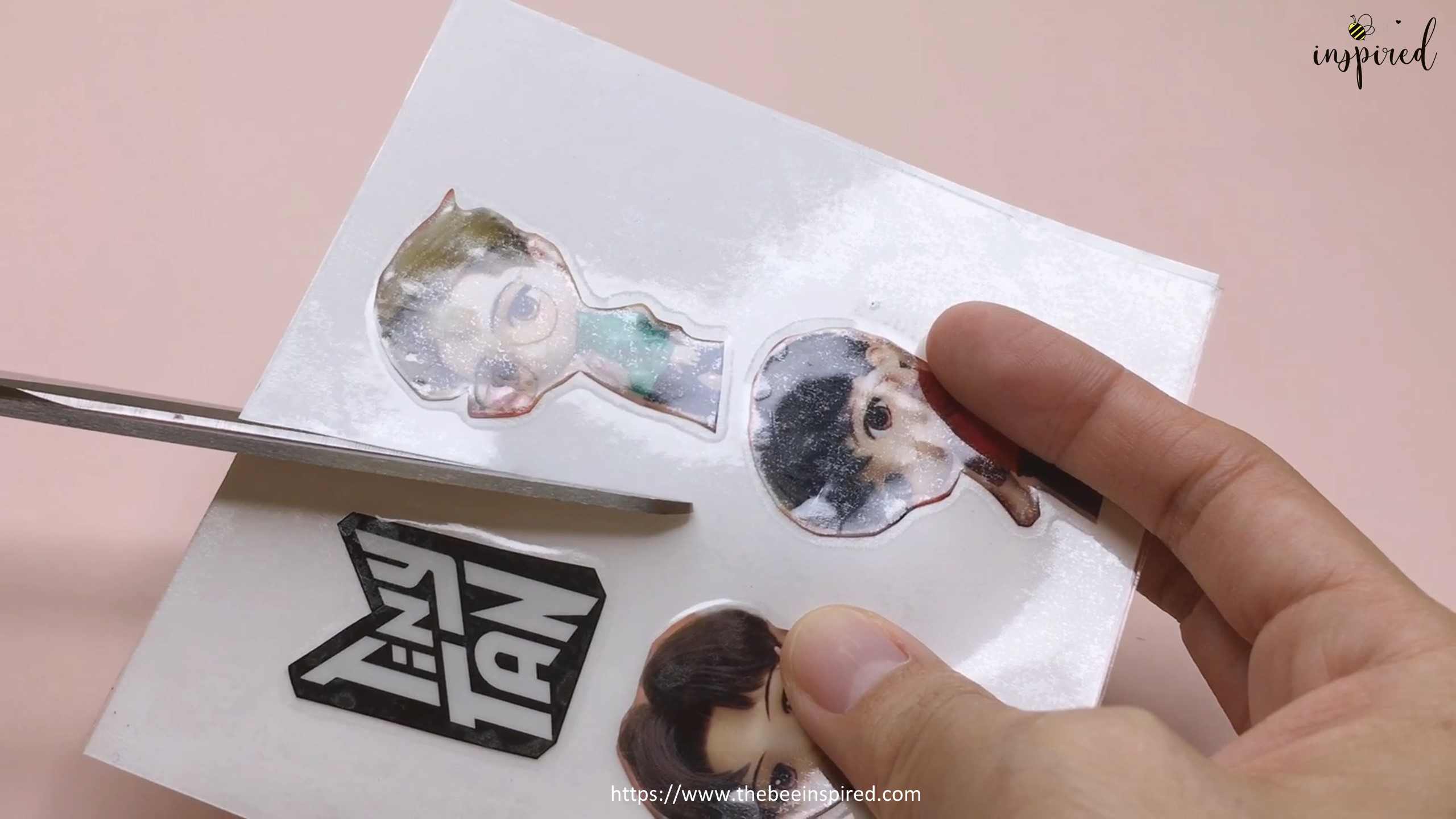 How to Make Downy x Tiny Tan BTS Sticker from Clear Sticker and Clear Packaging Tape_17