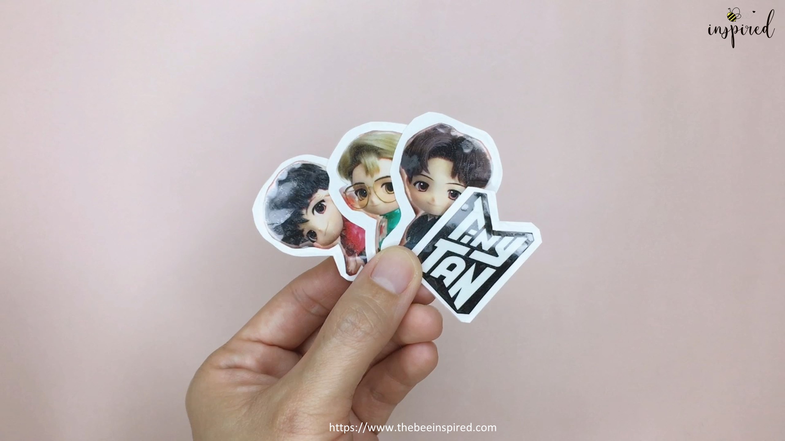 How to Make Downy x Tiny Tan BTS Sticker from Clear Sticker and Clear Packaging Tape_20