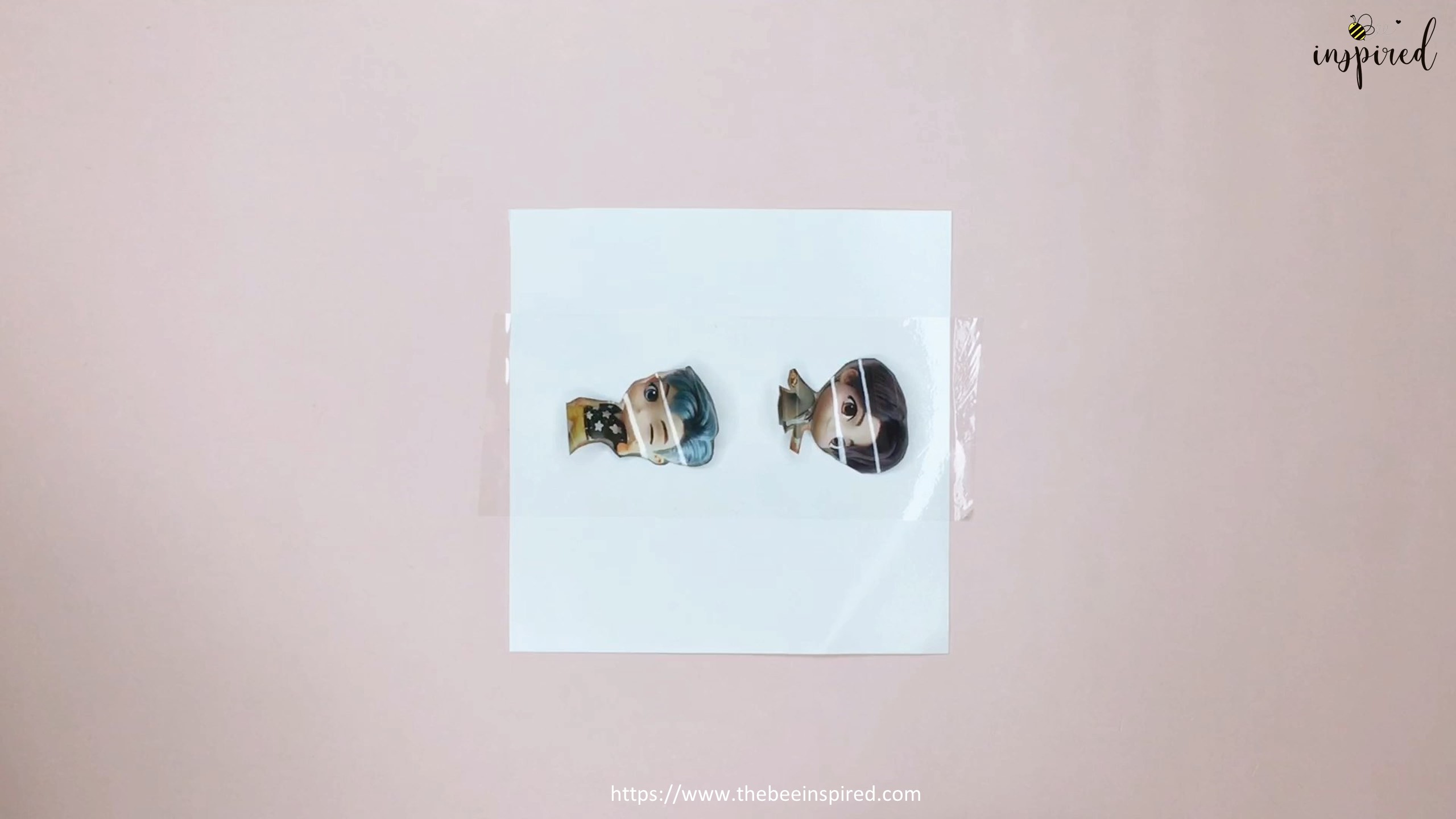 How to Make Downy x Tiny Tan BTS Sticker from Clear Sticker and Clear Packaging Tape_24