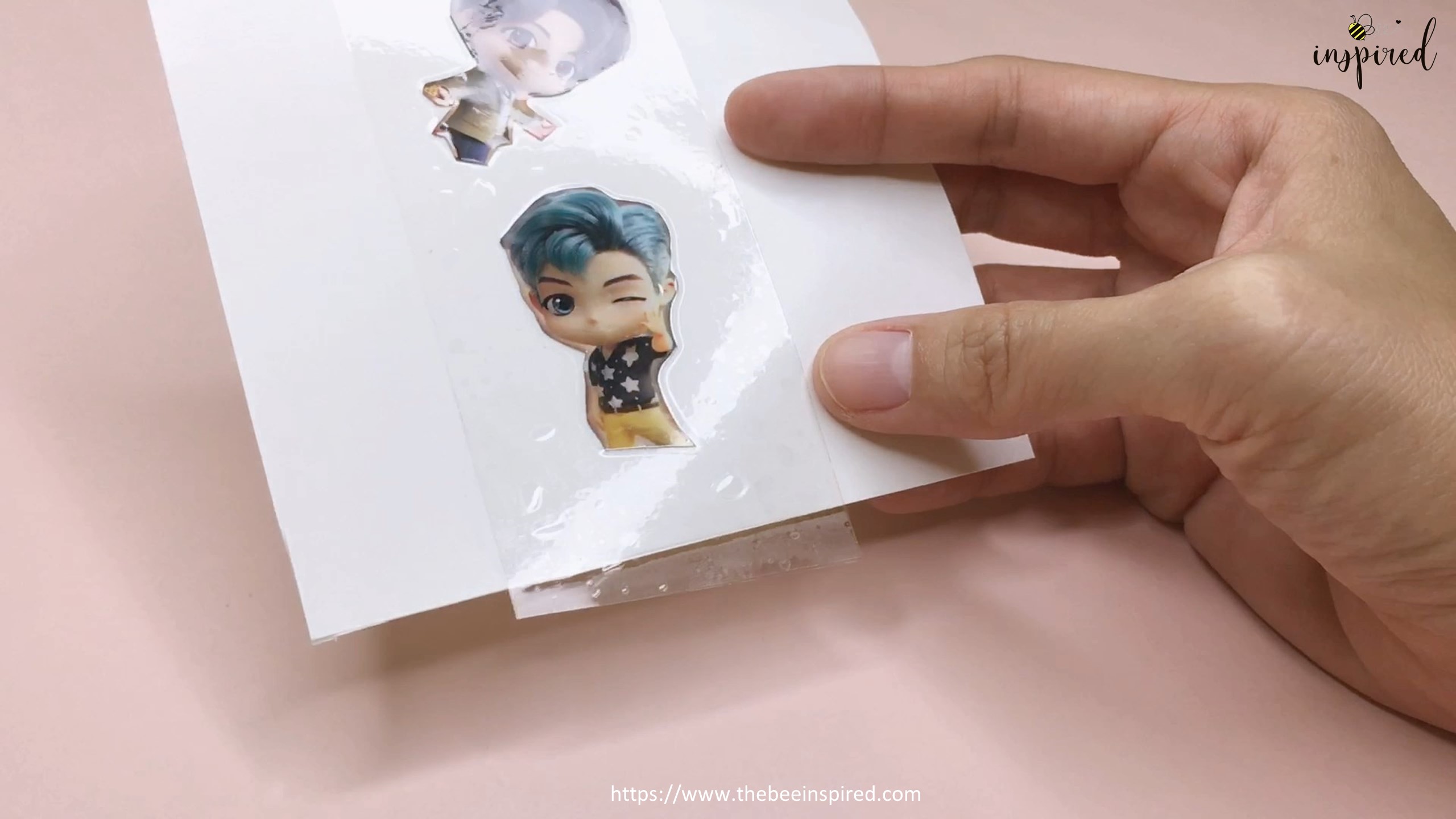 How to Make Downy x Tiny Tan BTS Sticker from Clear Sticker and Clear Packaging Tape_26