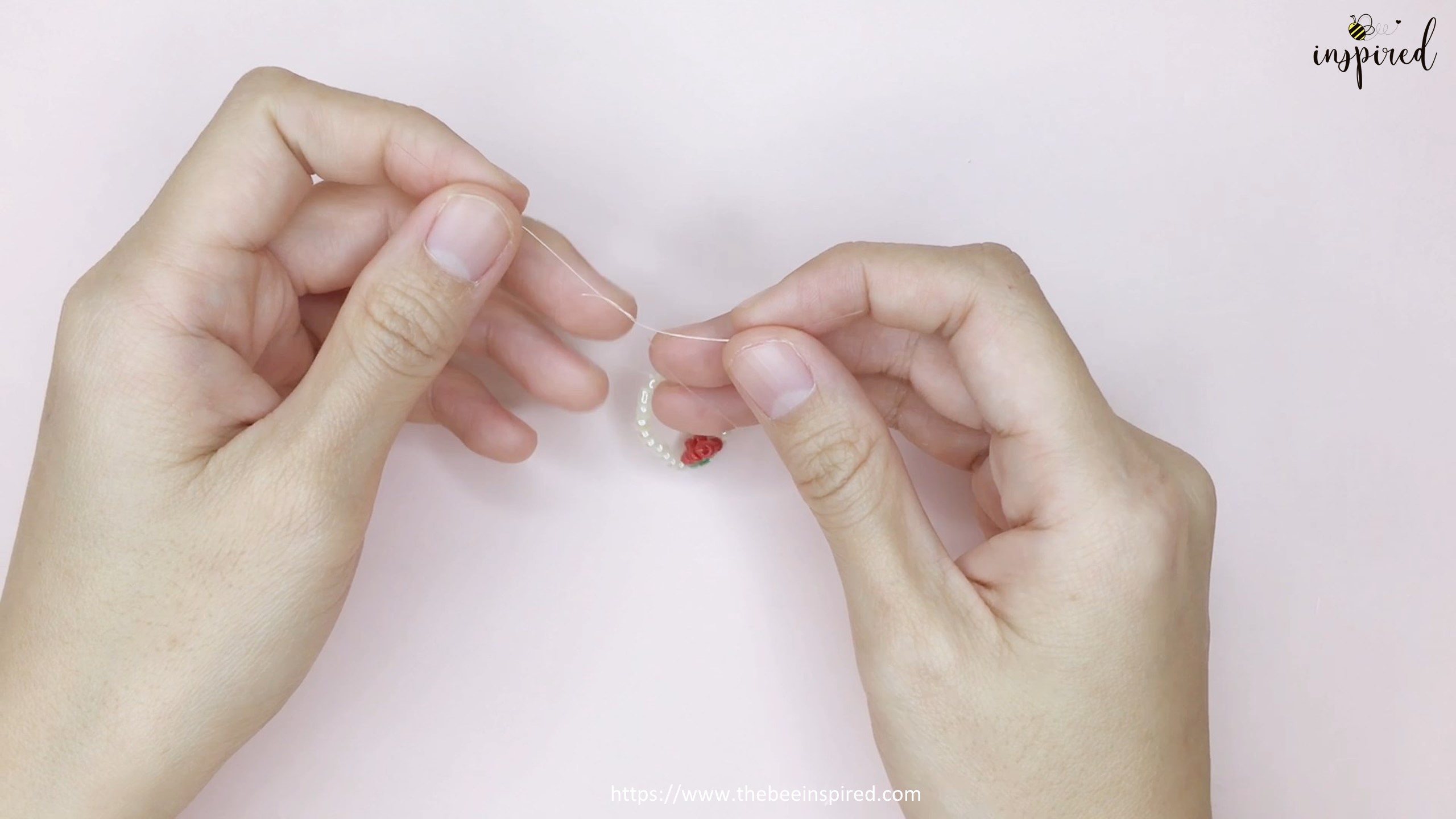 How to Make Strawberry Beaded Ring Type 2_11