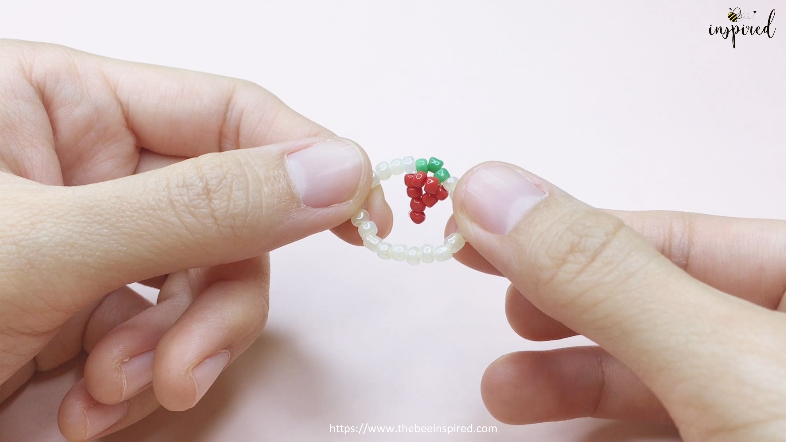 How to Make Strawberry Beaded Ring Type 2_15