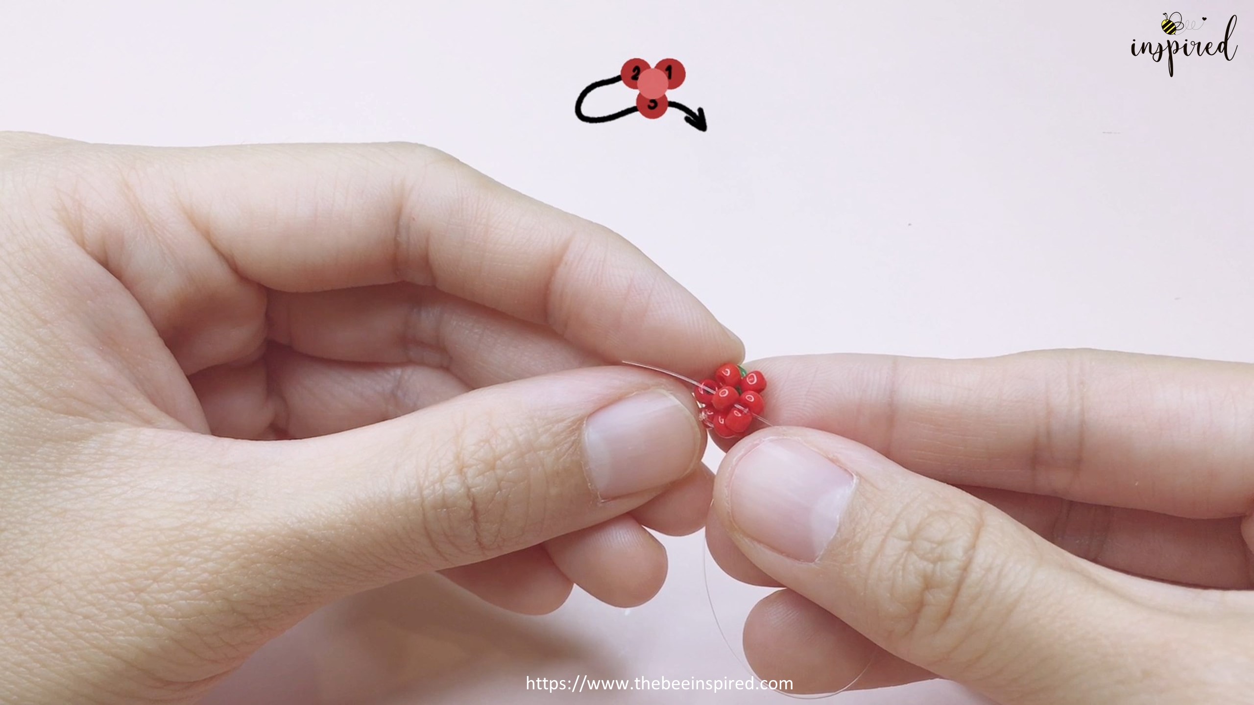 How to Make Strawberry Beaded Ring_20