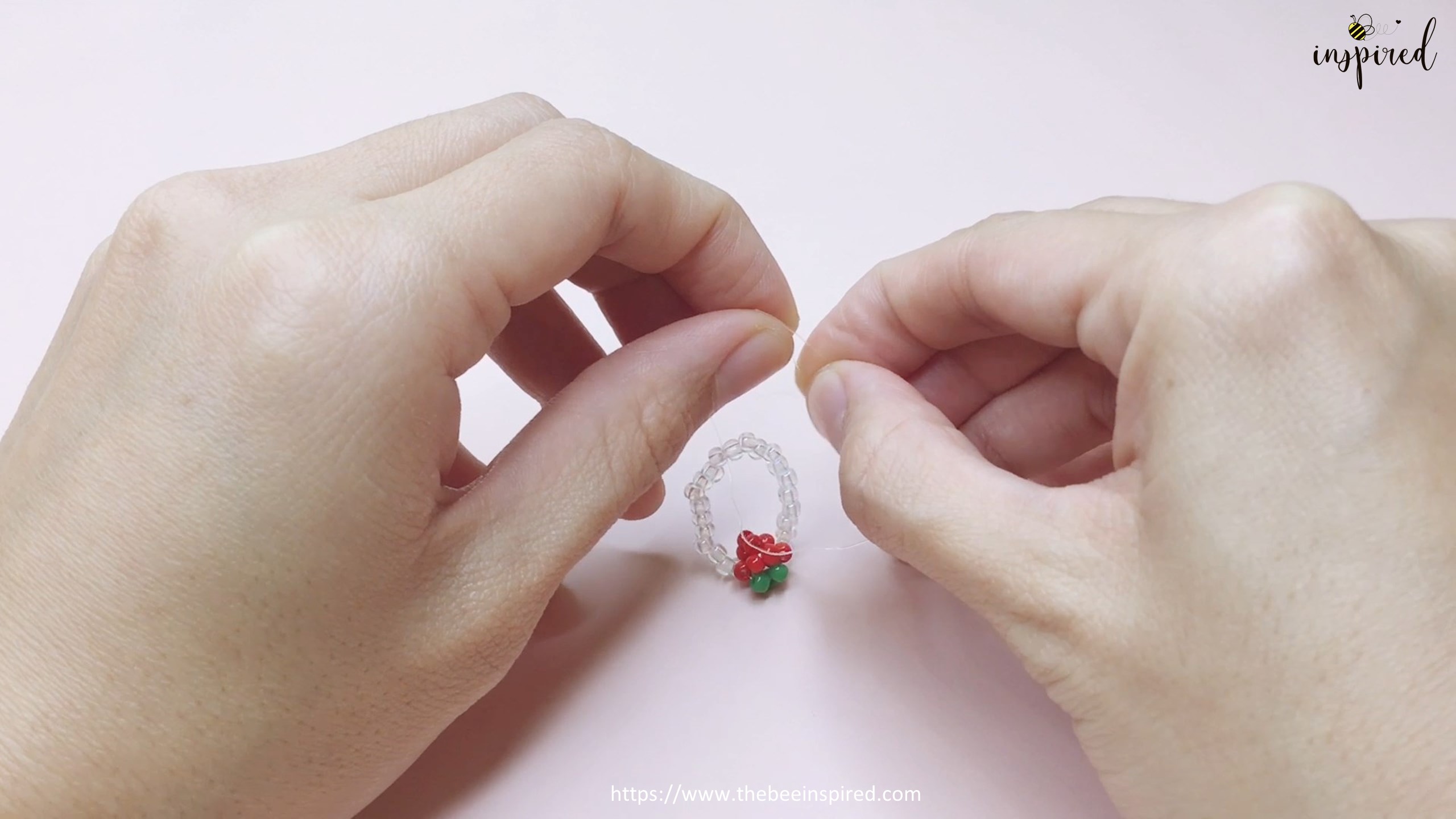 How to Make Strawberry Beaded Ring_25