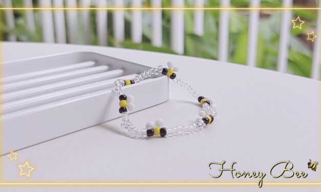 How to Make Bee Beaded Bracelet Jewelry : สอนร้อยกำไลลูกปัดน้องผึ้งง่ายๆ