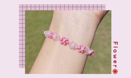 How to Make Daisy Flower Beaded Bracelet Jewelry Type 2 สอนร้อยกำไลลูกปัดดอกไม้ง่ายๆ สไตล์เกาหลี แบบที่ 2 🌸✨