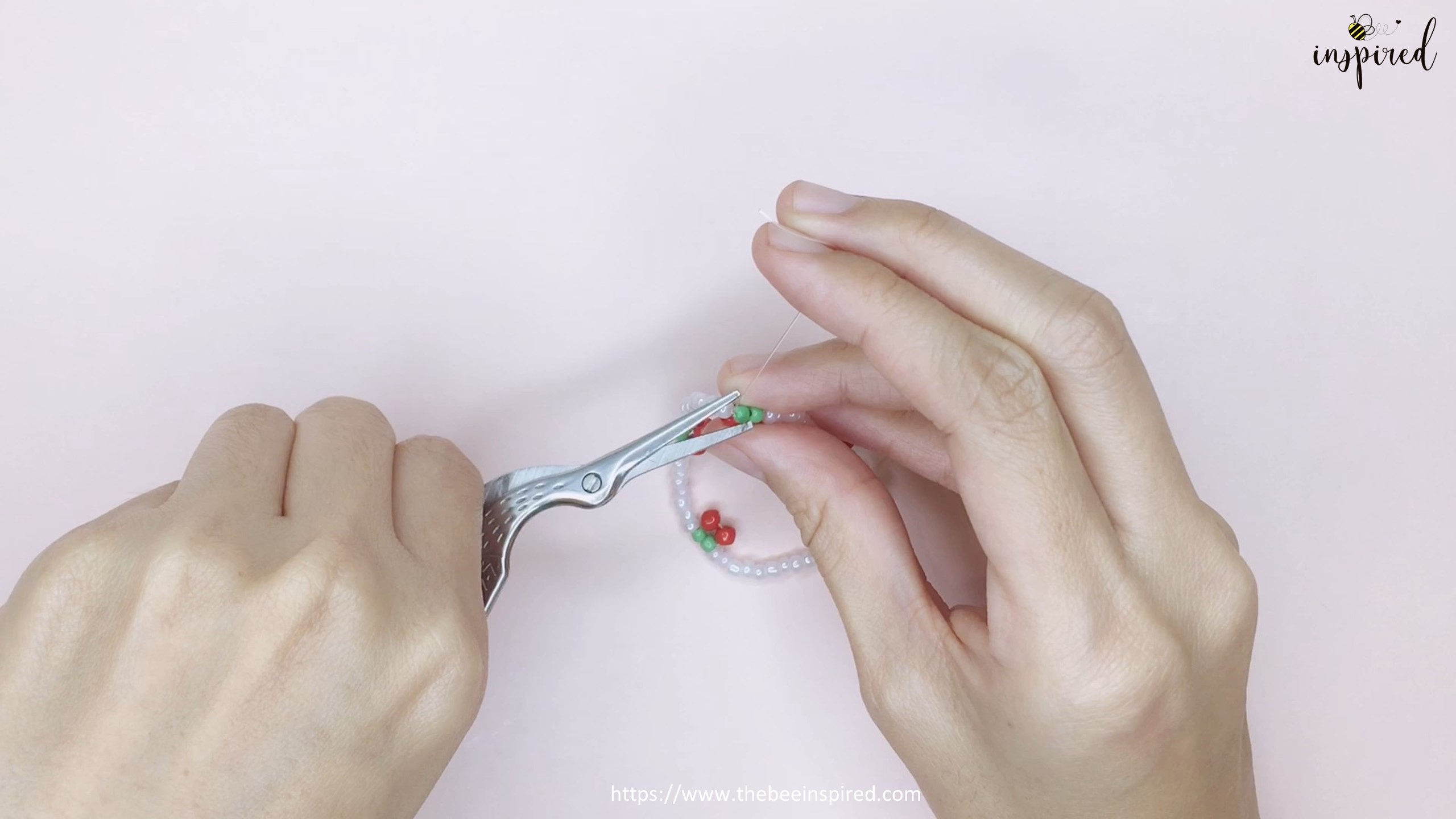 How to Make Cherry Beaded Bracelet Jewelry_11