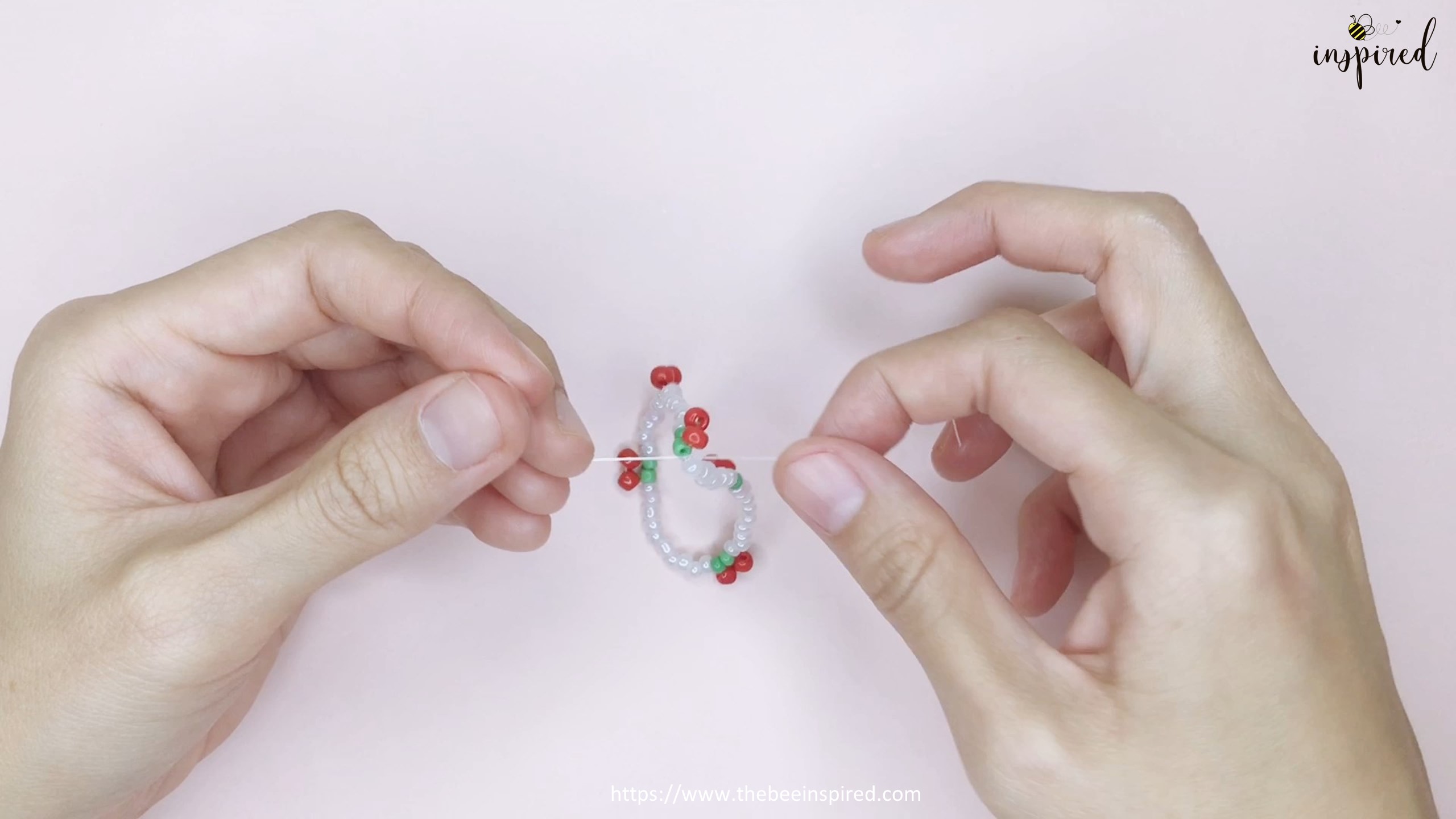 How to Make Cherry Beaded Bracelet Jewelry_8
