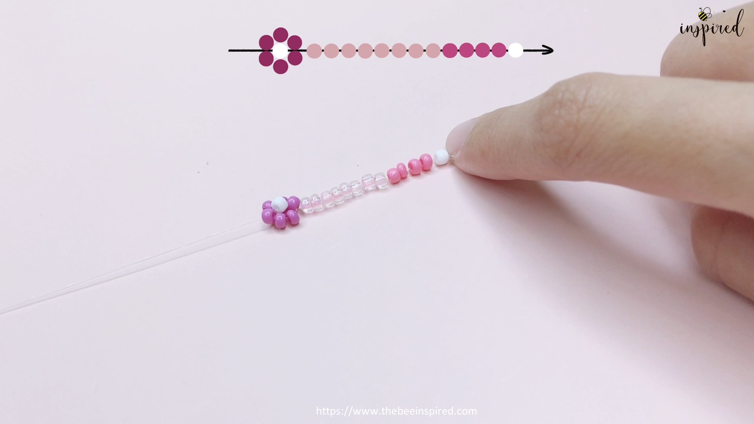 How to Make Daisy Flower Beaded Bracelet Jewelry_10