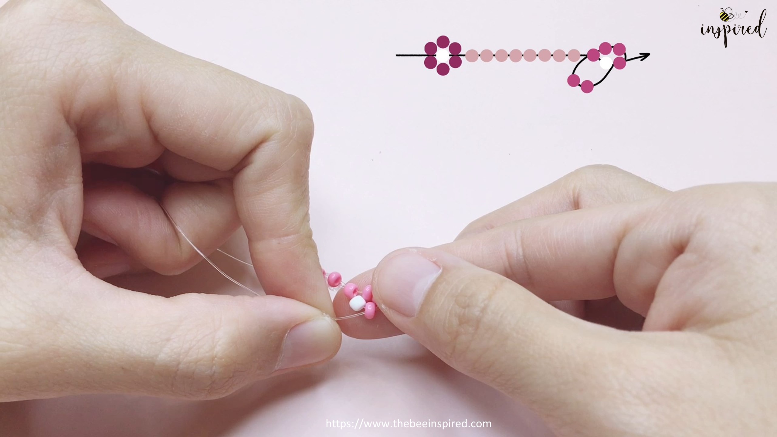 How to Make Daisy Flower Beaded Bracelet Jewelry_15