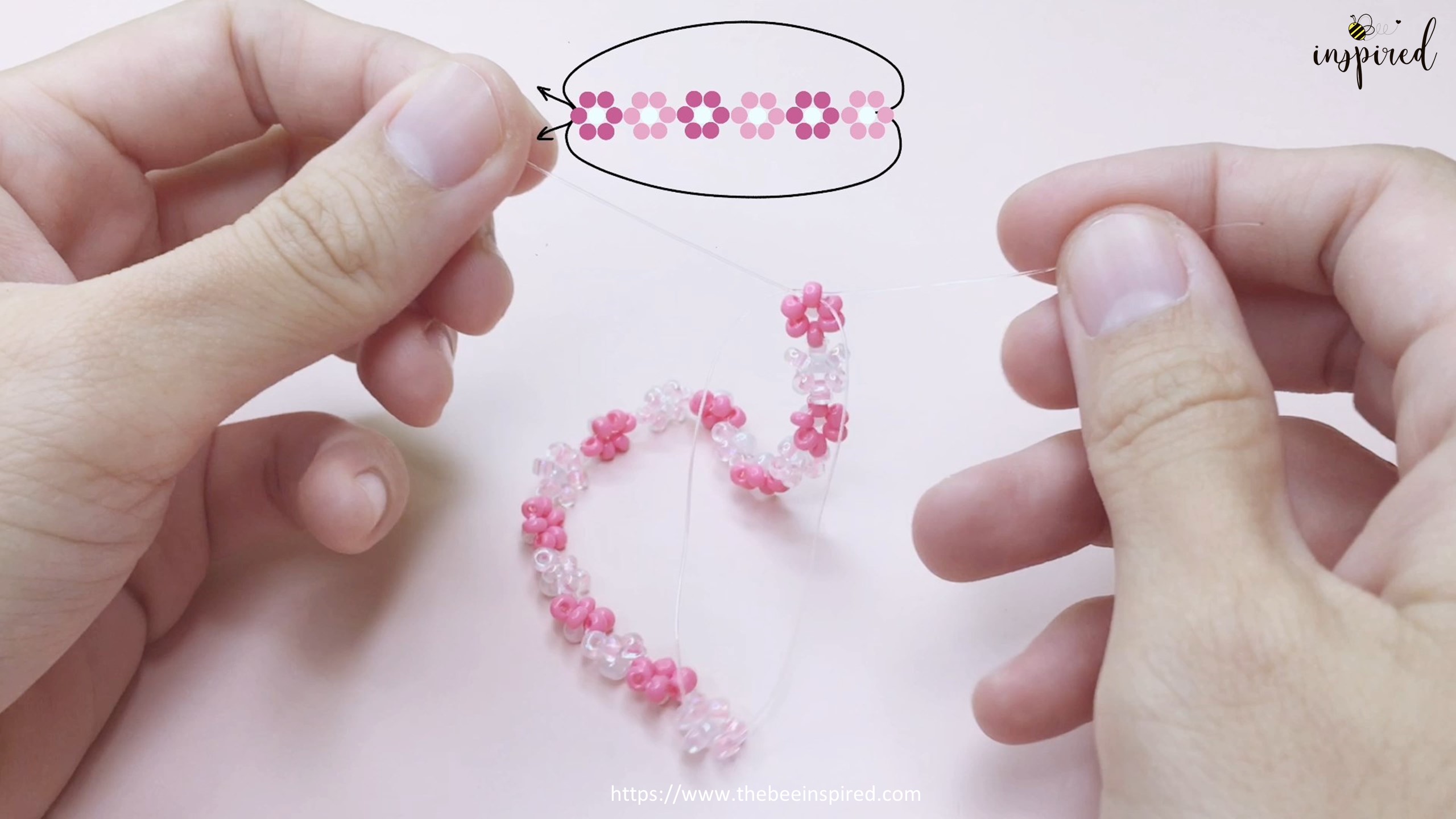How to Make Daisy Flower Beaded Bracelet Jewelry_19