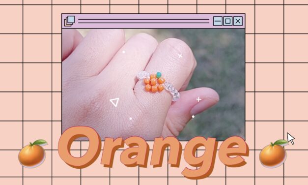 How to Make Orange Beaded Ring : วิธีทำแหวนลูกปัดส้มง่ายๆ สไตล์เกาหลี 🍊💍