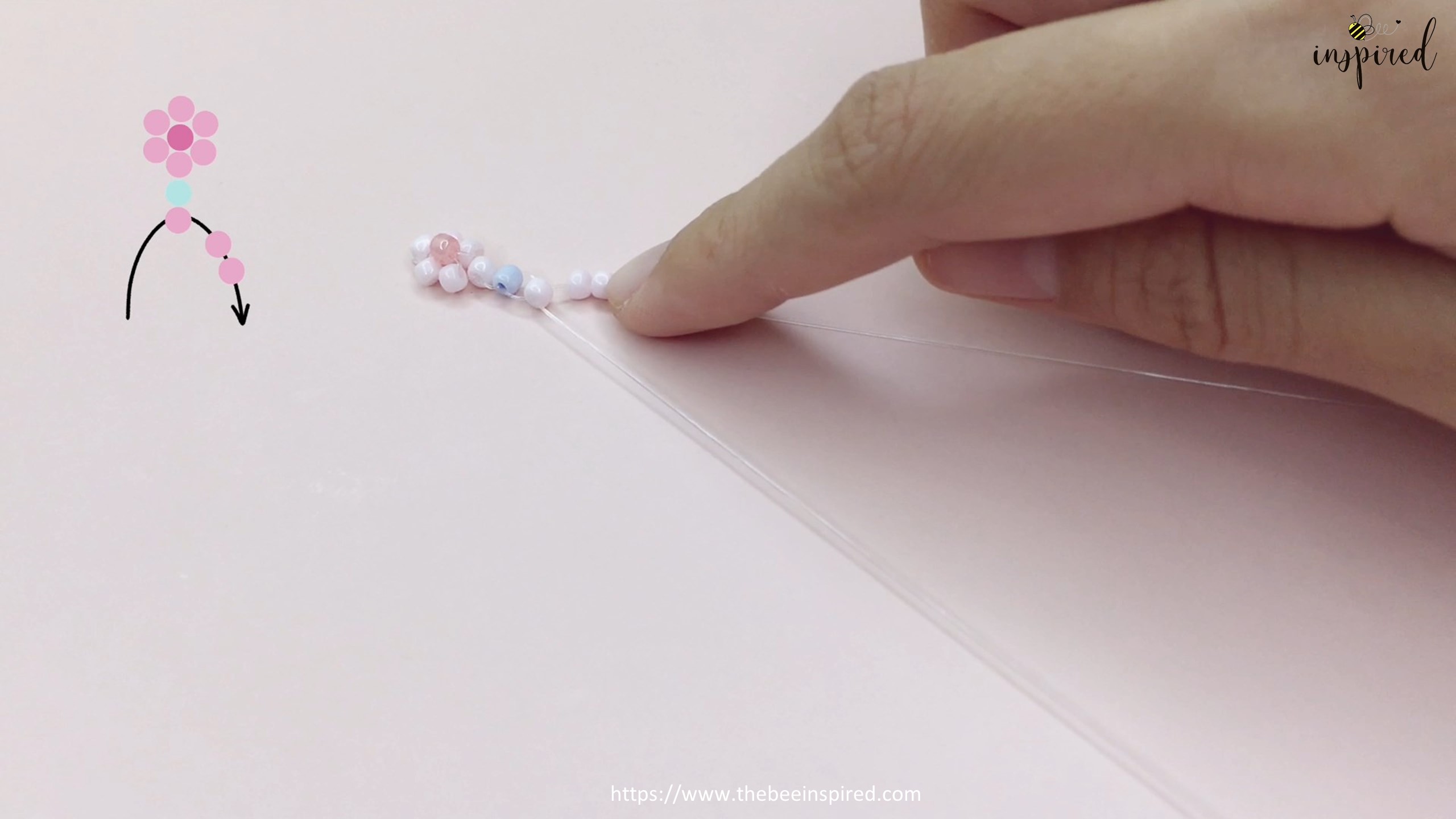 How to Make Daisy Flower Beaded Bracelet Jewelry_14