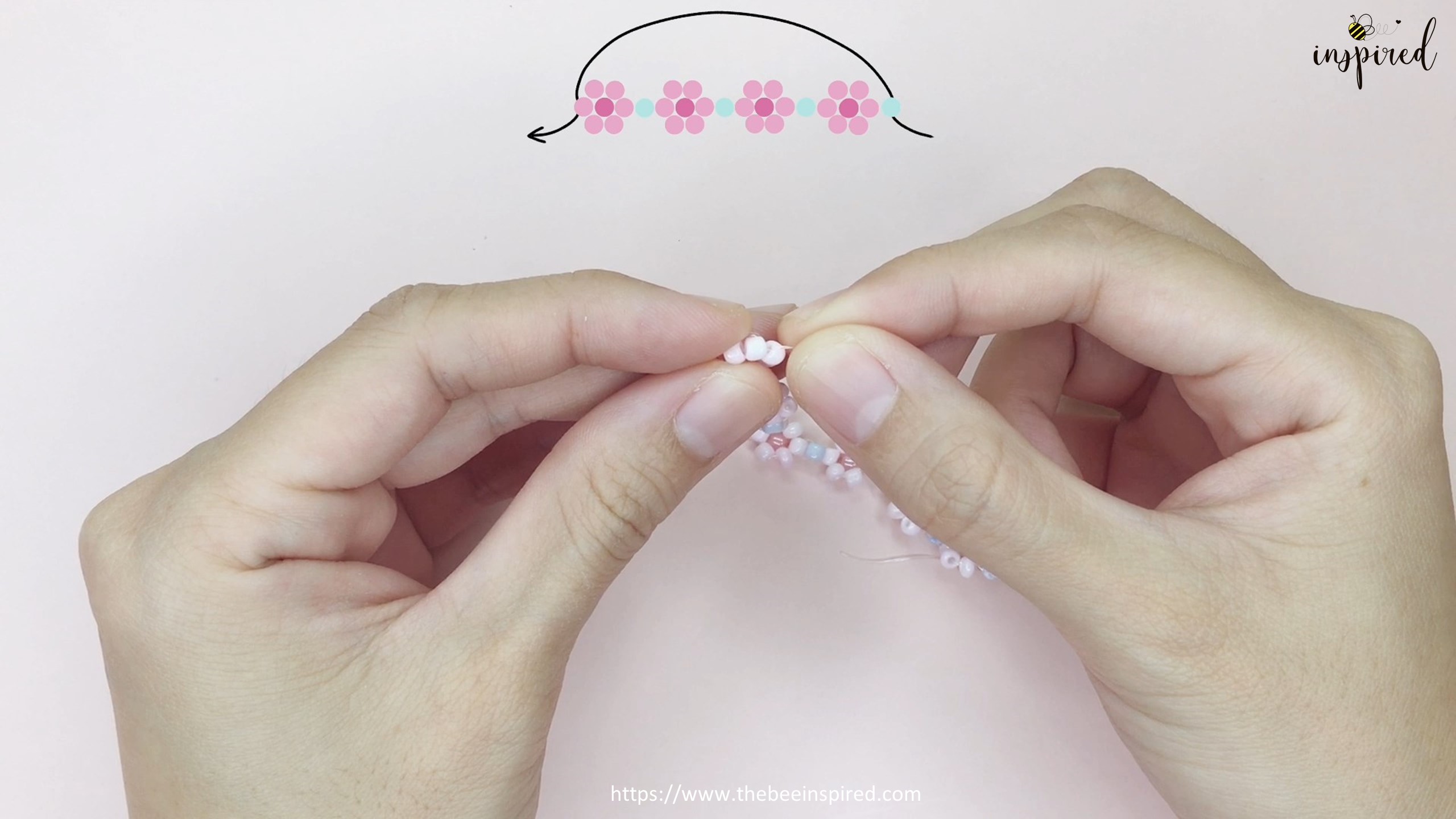 How to Make Daisy Flower Beaded Bracelet Jewelry_24
