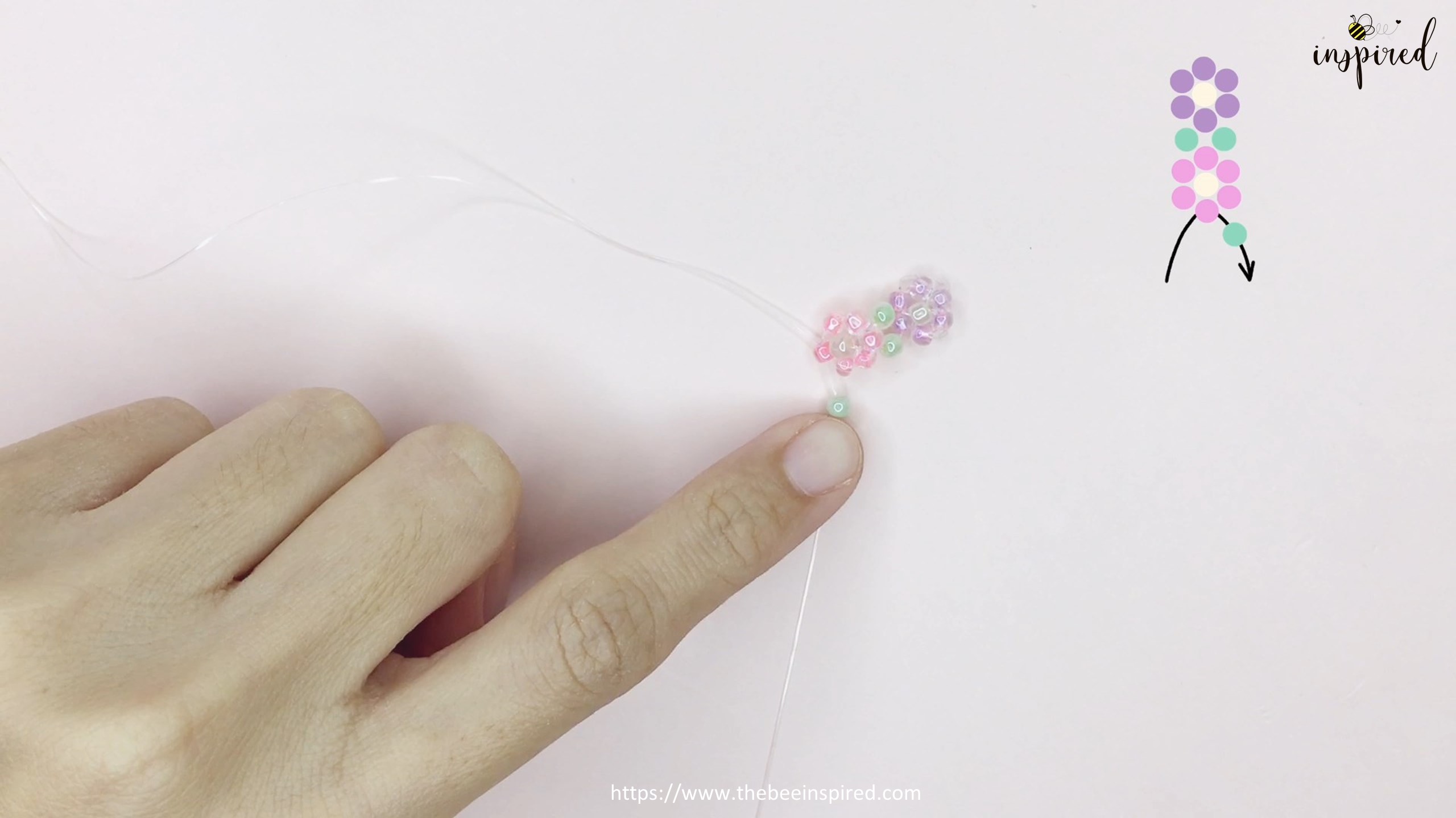How to Make Daisy Flower _ Leave Beaded Bracelet Jewelry_20