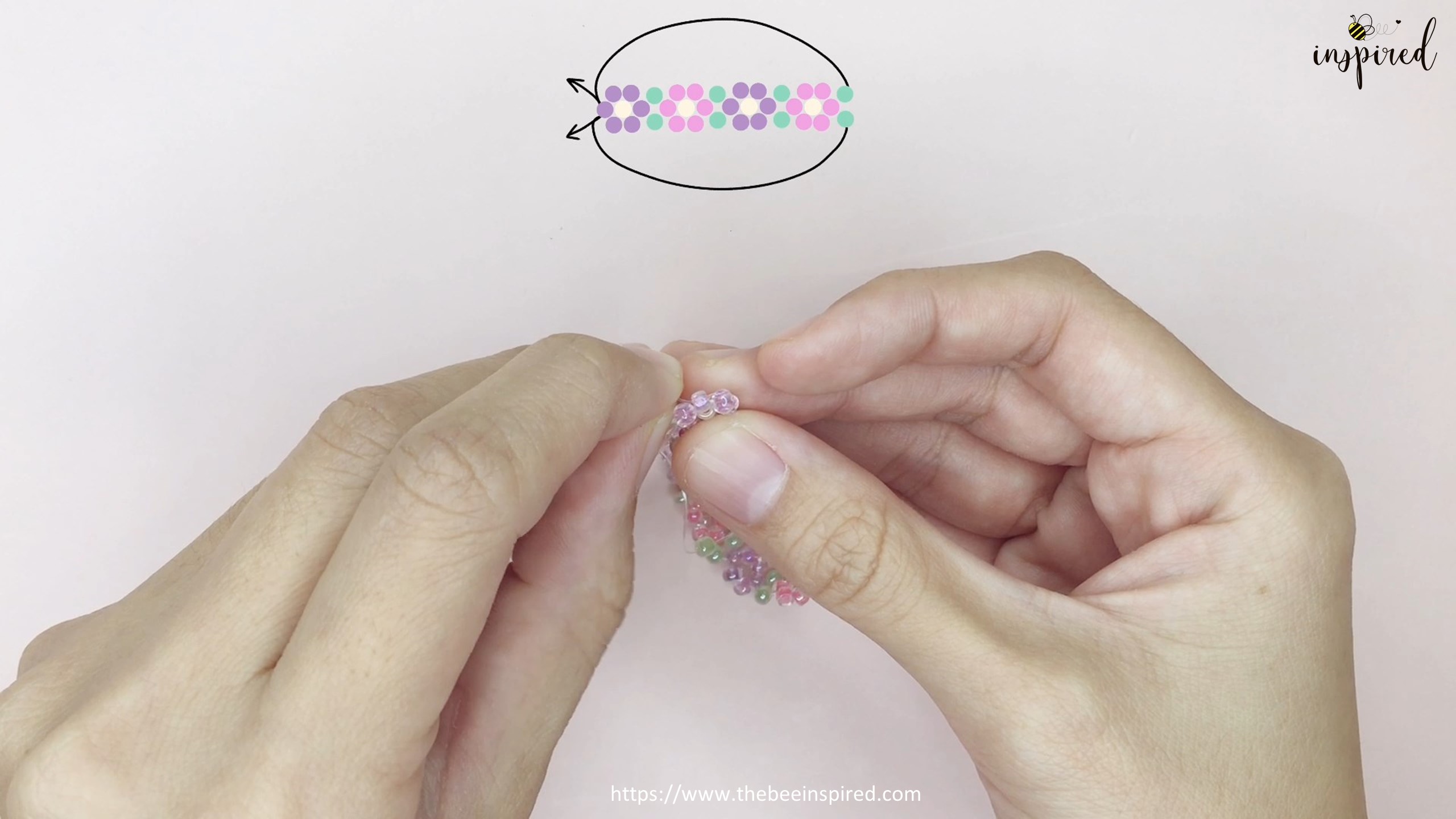 How to Make Daisy Flower _ Leave Beaded Bracelet Jewelry_24