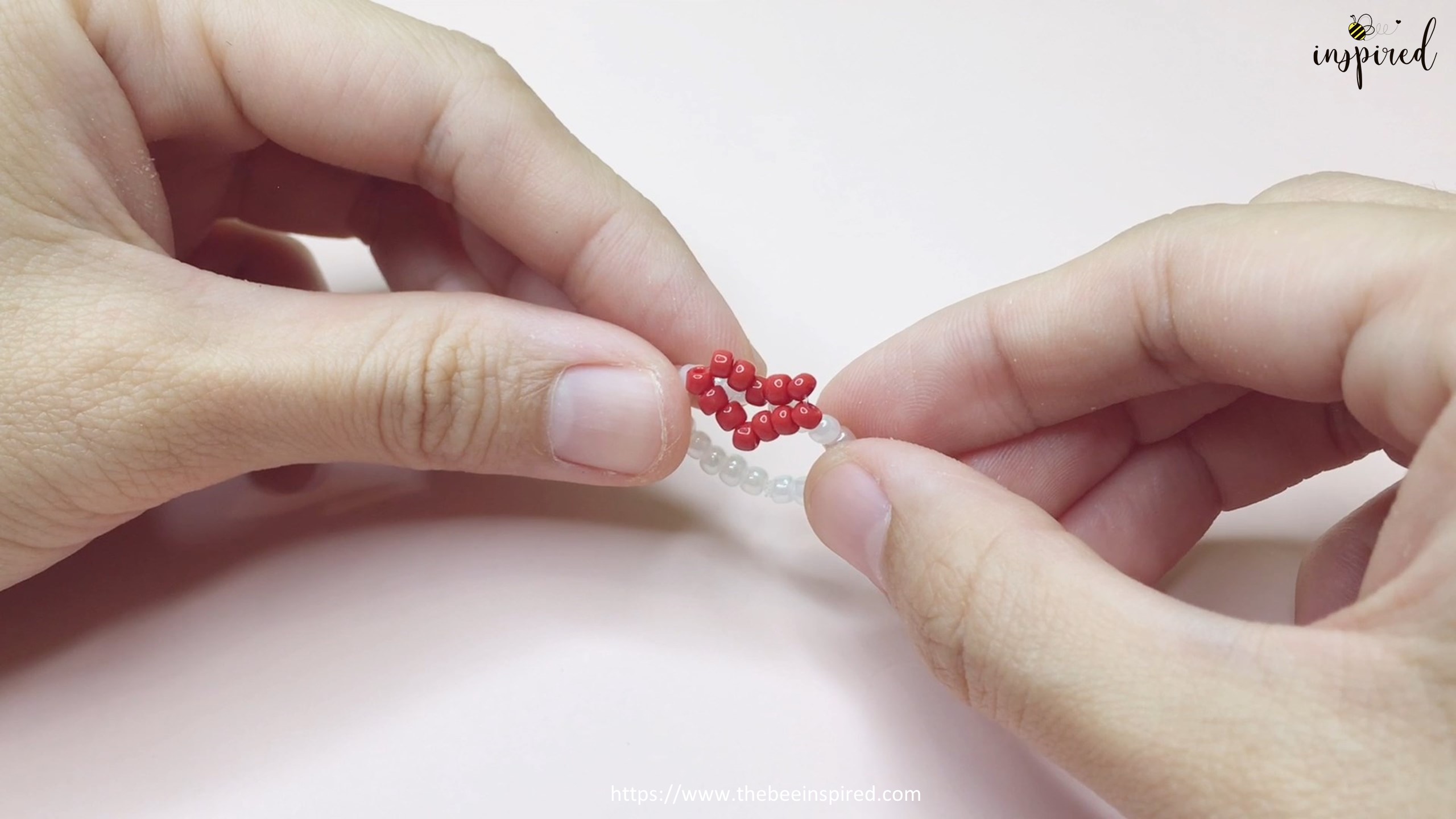 How to Make Heart Beaded Ring_21