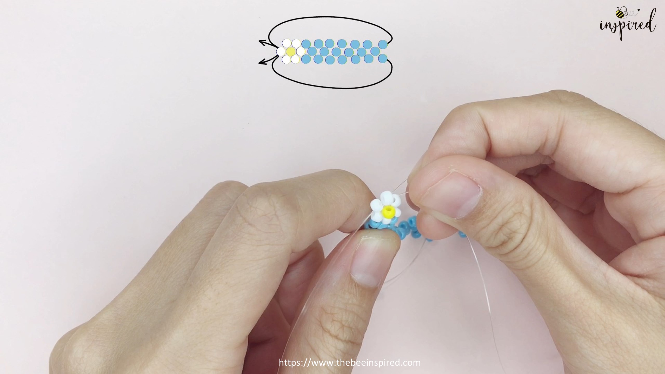 How to Make Daisy Flower Beaded Ring_16